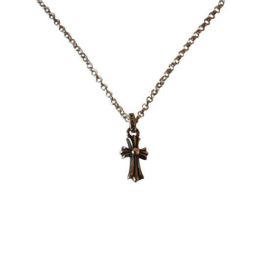 Chrome Hearts Baby Fat Pendant With Roll Chain Necklace