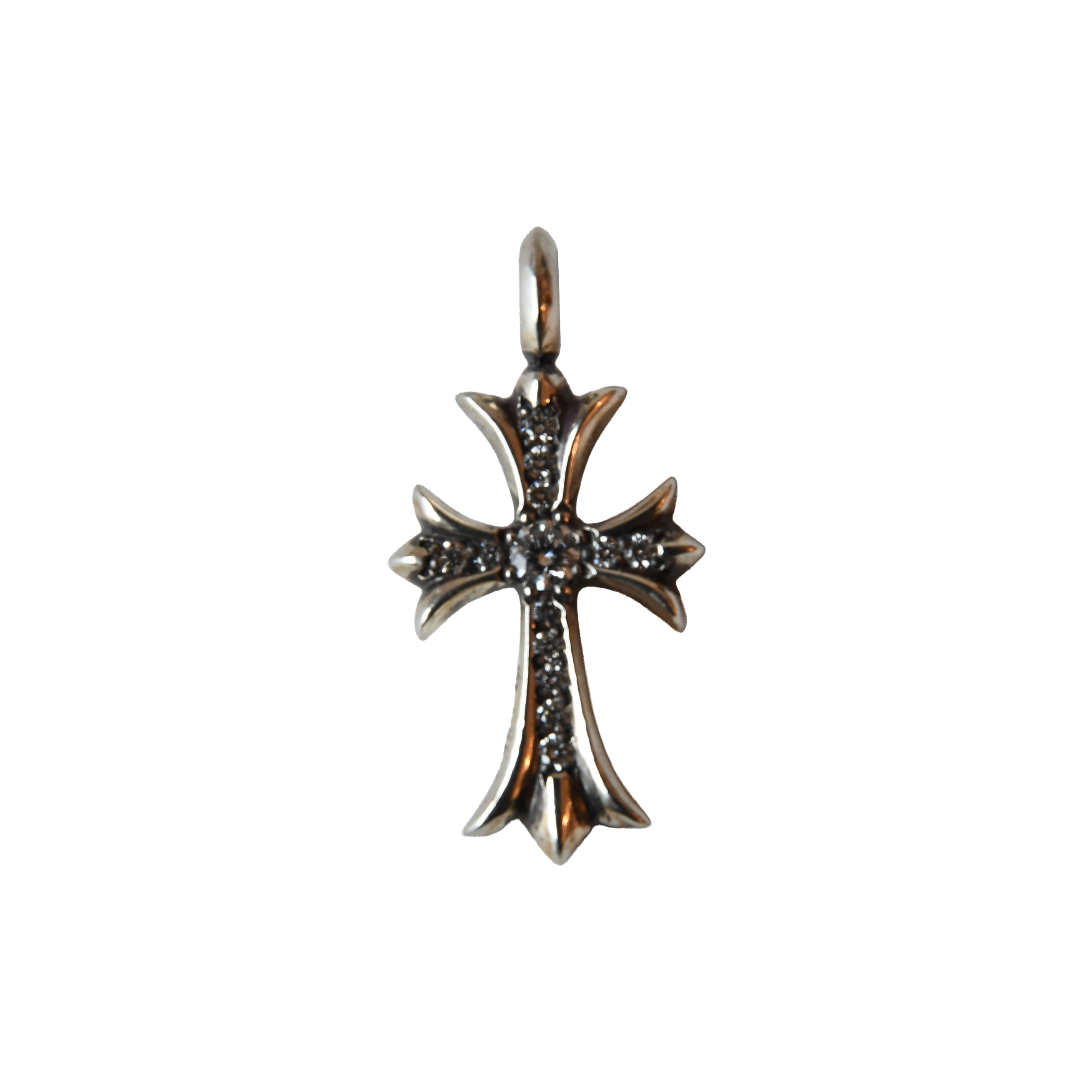 Chrome Hearts CH Tiny Cross With Pave Diamonds Pendant – NOBLEMARS