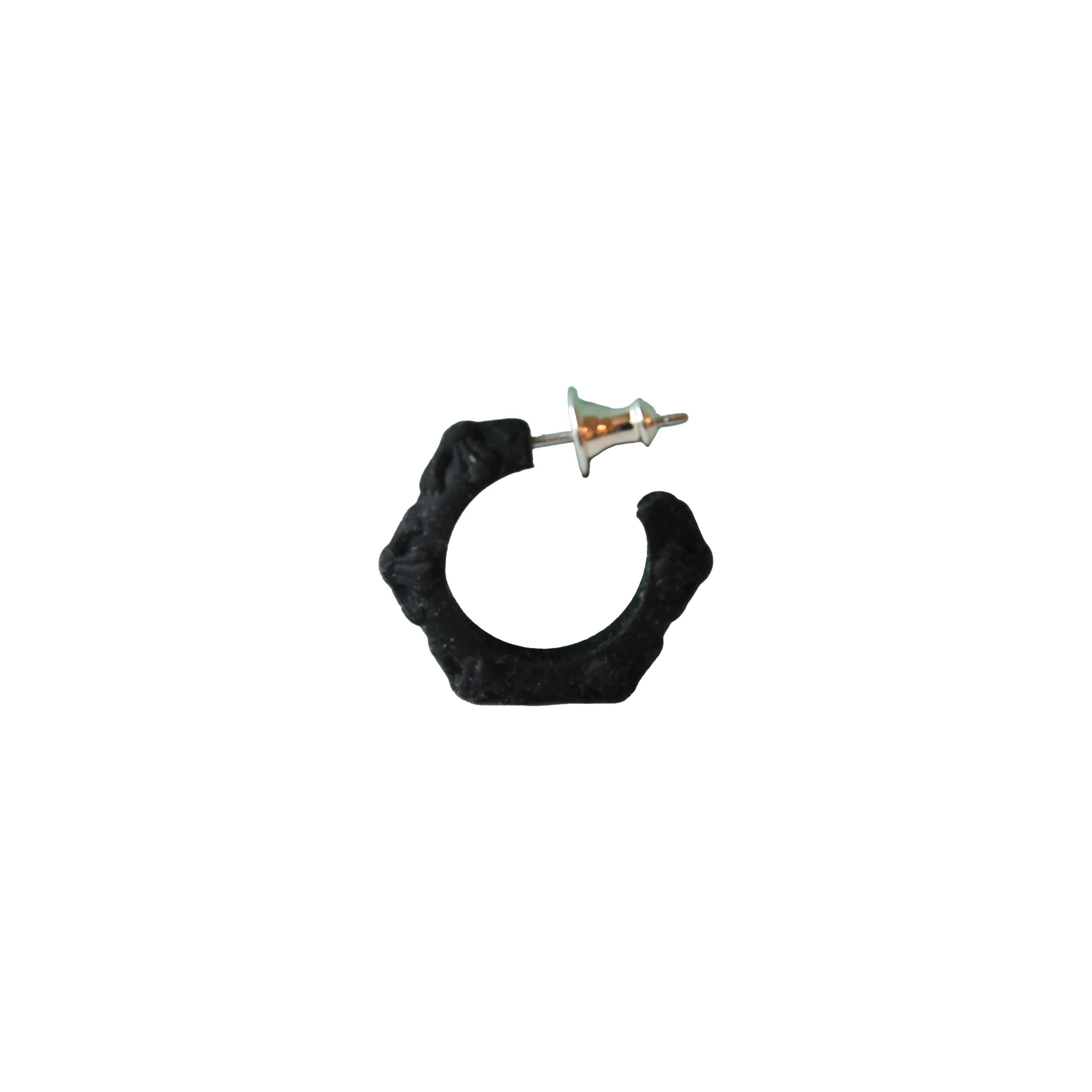 Chrome Hearts Cross Band Hoop Silicone Earring Black – NOBLEMARS