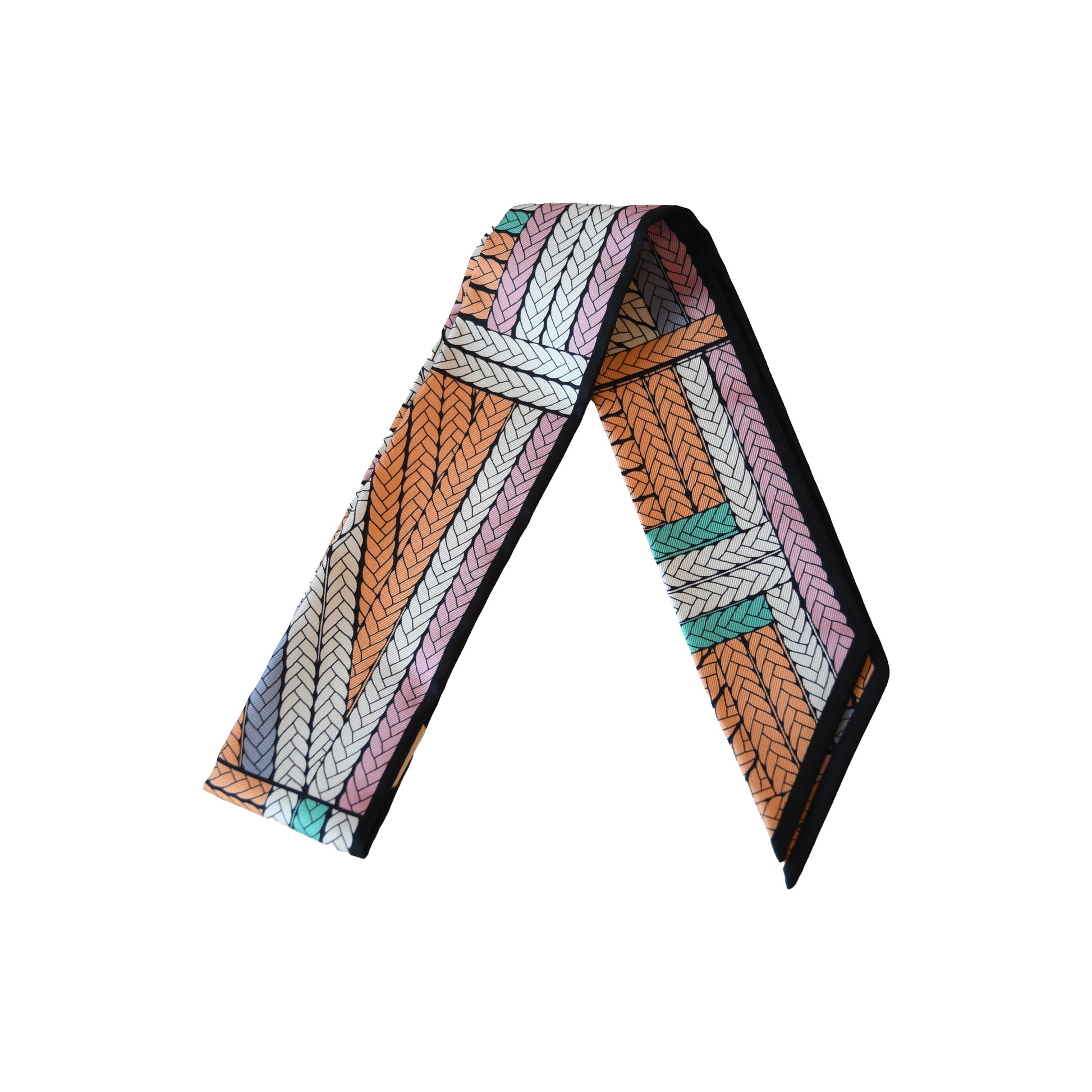 Hermes Tresses H Silk Twilly Scarf Multicolor-NOBLEMARS