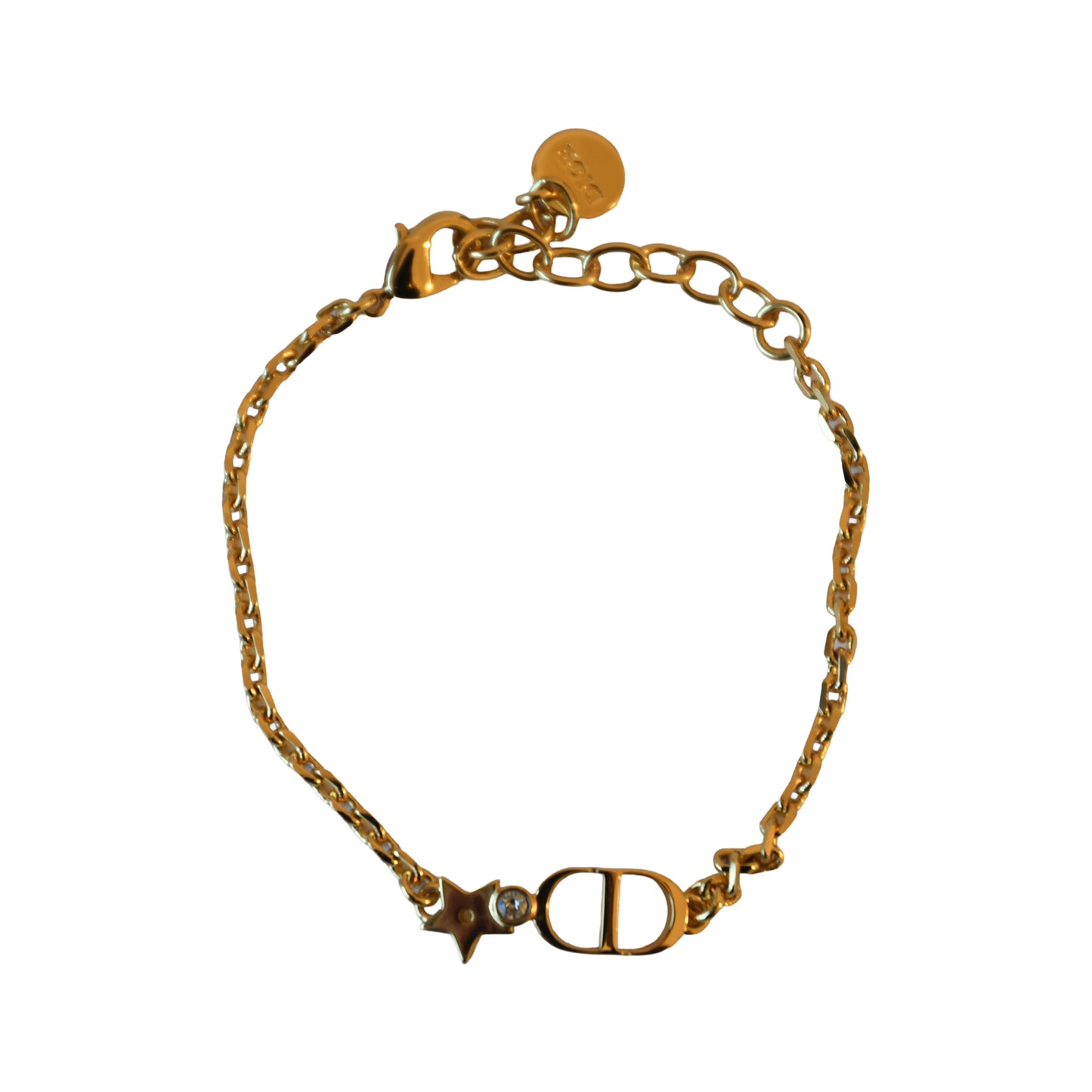 Dior Petit CD Crystal Strass Star Bracelet Gold-NOBLEMARS