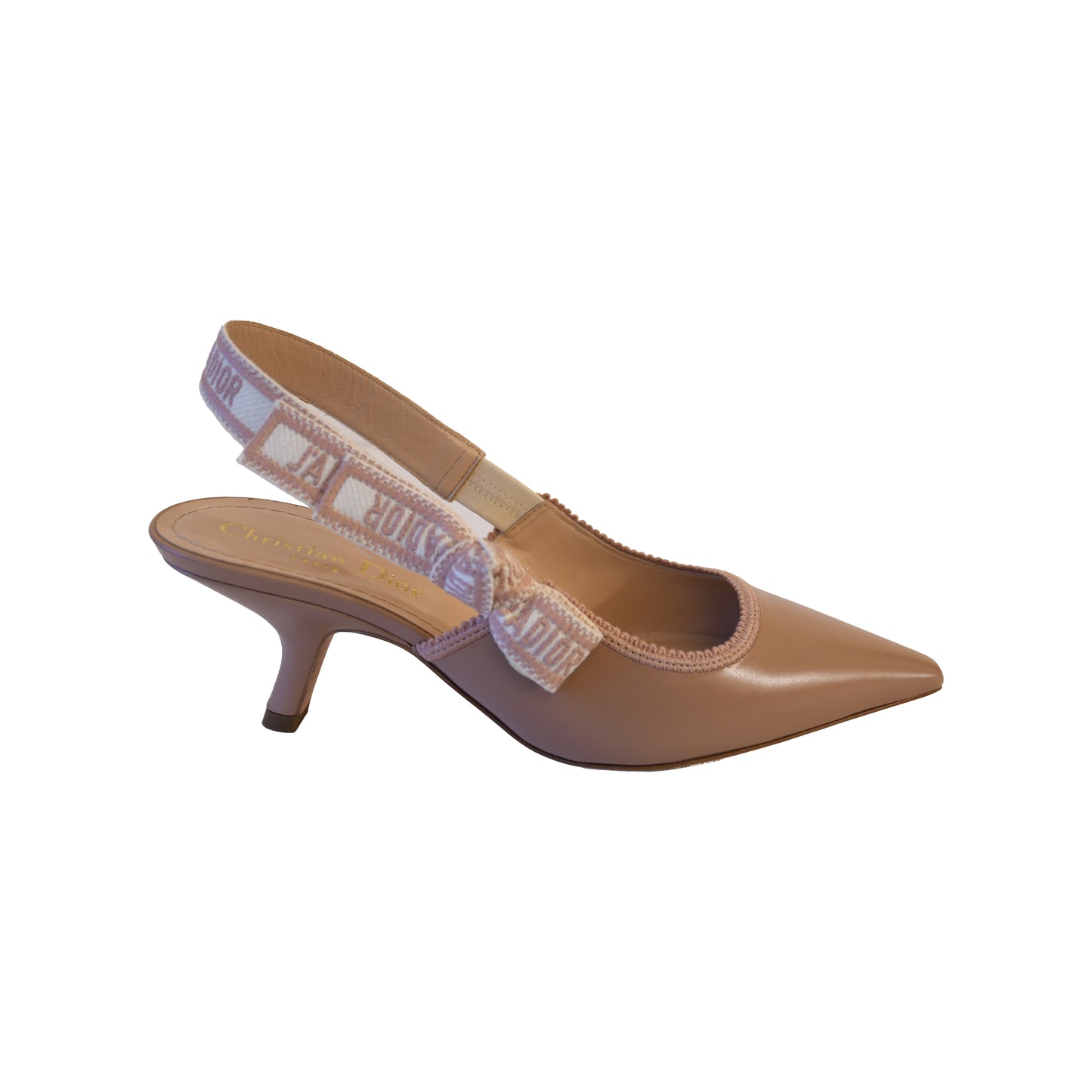 Dior J'Adior Calfskin Slingback Pump Powder Beige-NOBLEMARS