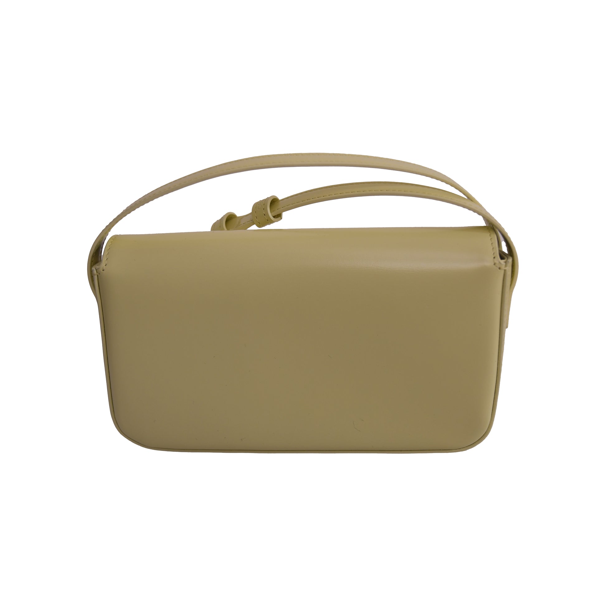 Celine Shiny Calfskin Triomphe Shoulder Bag Papyrus-NOBLEMARS