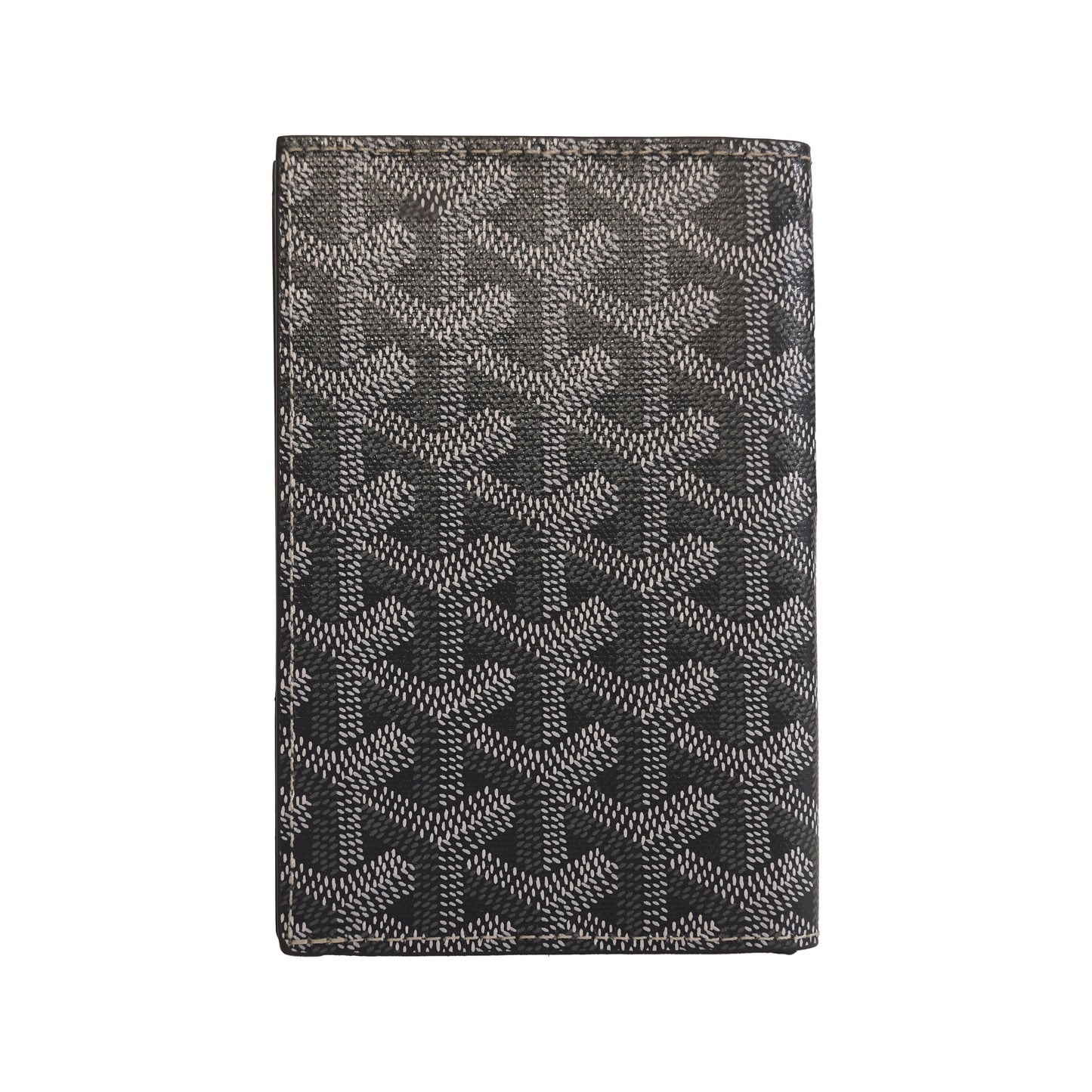 Goyard Goyardine Printed Card Passport Wallet Grey-NOBLEMARS