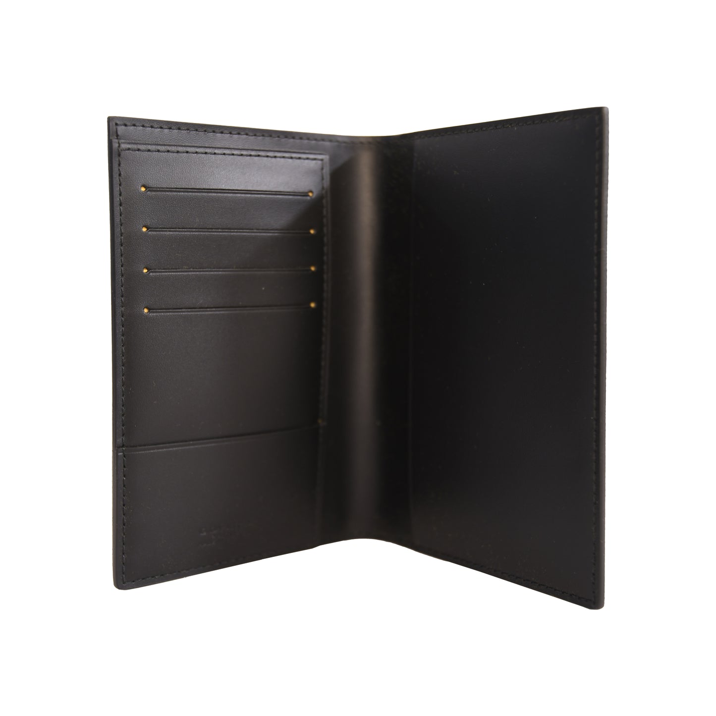 Goyard Goyardine Printed Card Passport Wallet Brown Black-NOBLEMARS