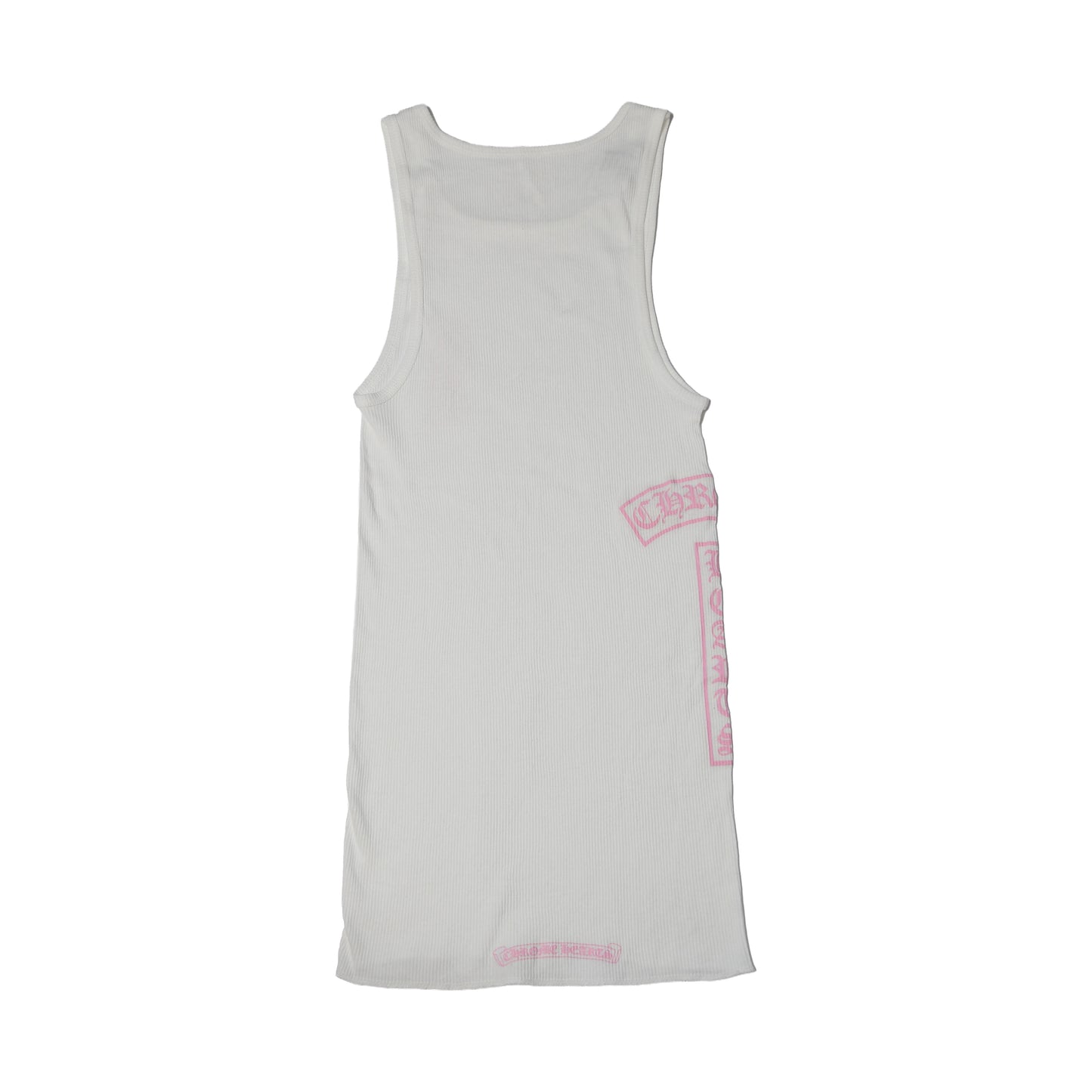 Chrome Hearts T-Bar Rib Tank Top Pink White-NOBLEMARS
