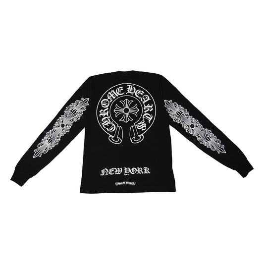 Chrome Hearts New York Exclusive Horseshoe L/S T-Shirts Black