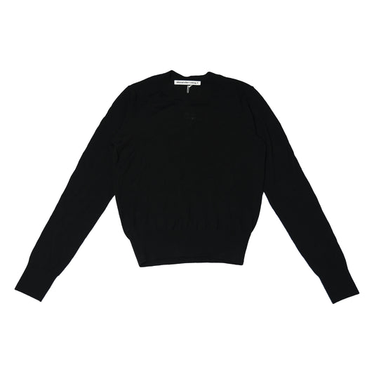 Alexander Wang Wool Crewneck L/S T-Shirts Black-NOBLEMARS
