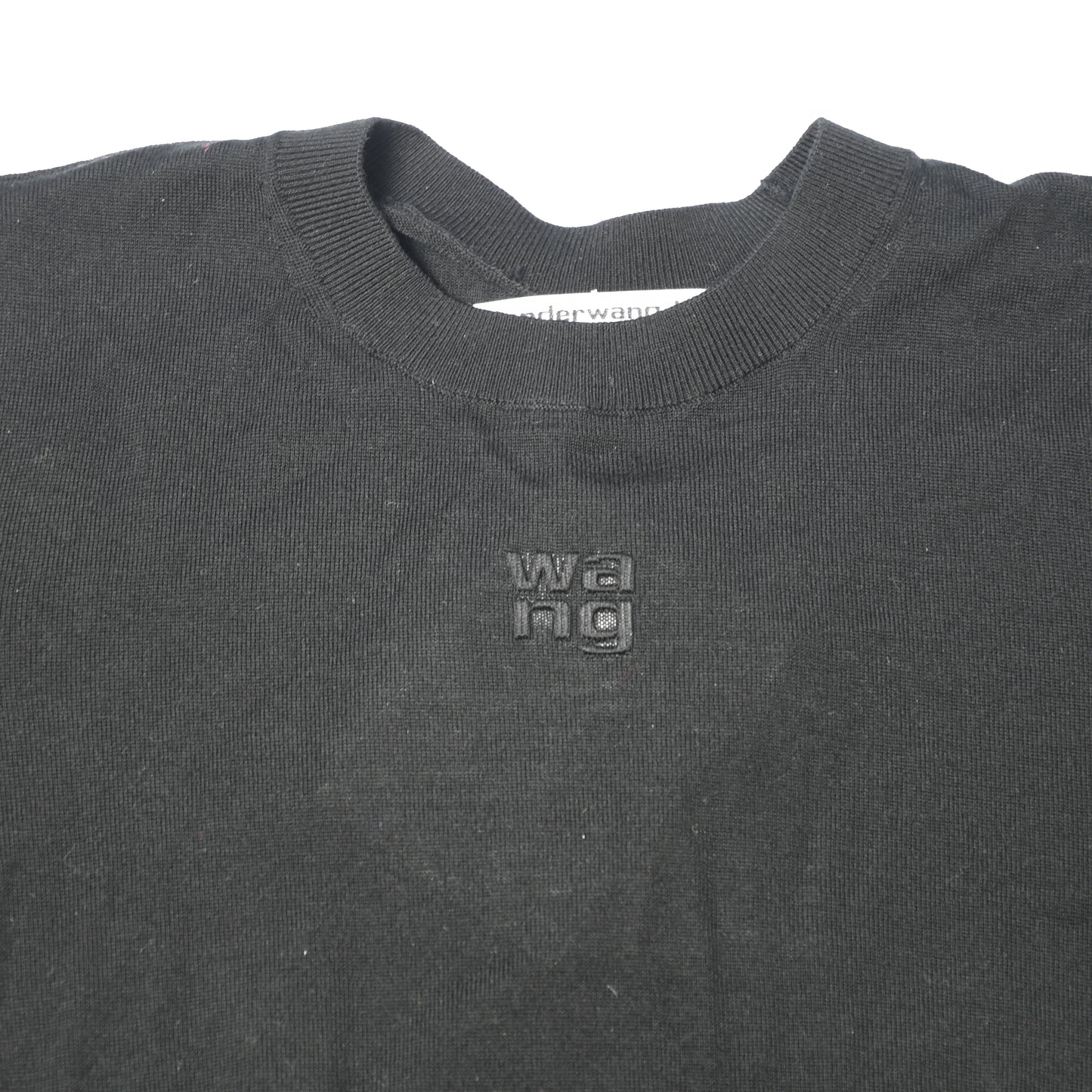 Alexander Wang Wool Crewneck L/S T-Shirts Black-NOBLEMARS