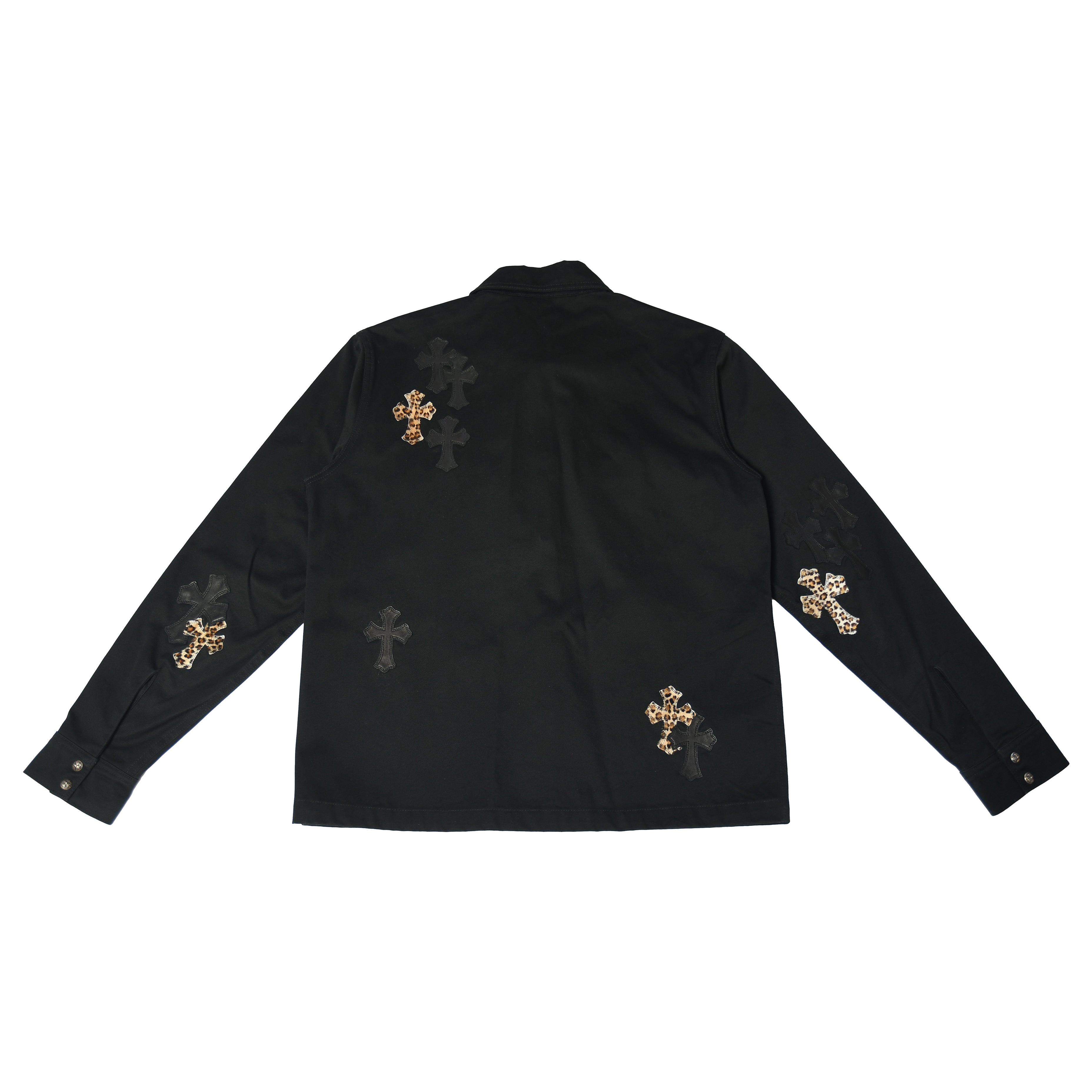 Chrome Hearts Cross Patch Work Dog Shirts Black – NOBLEMARS