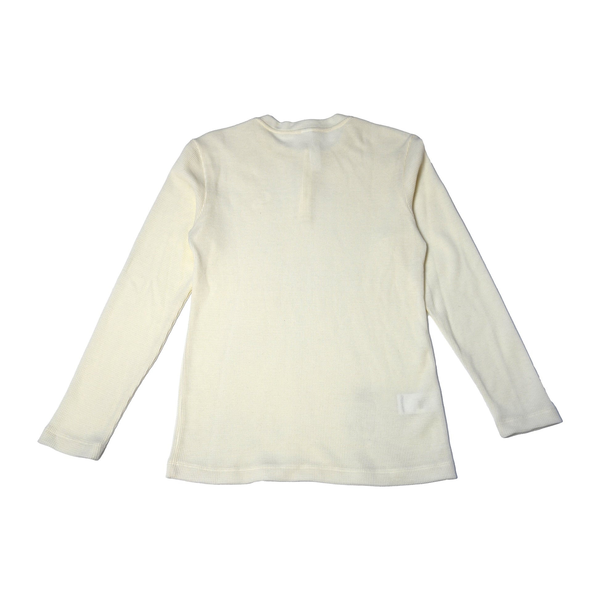 Chrome Hearts Embroidered Henley Thermal Shirts White-NOBLEMARS