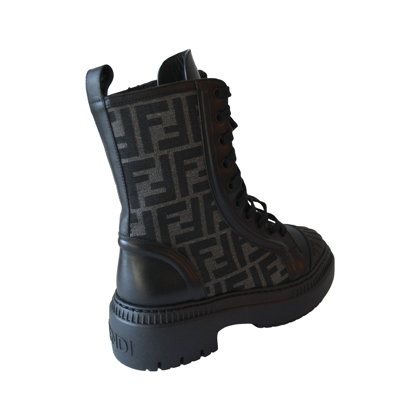 Fendi Domino FF Biker Boots Black-NOBLEMARS