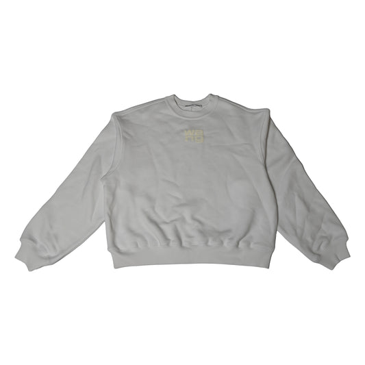 Alexander Wang Logo Print Crewneck Sweatshirts White