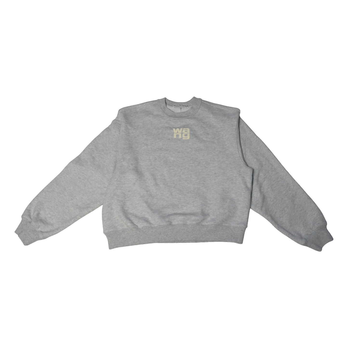 Alexander Wang Logo Print Crewneck Sweatshirts Light Grey-NOBLEMARS