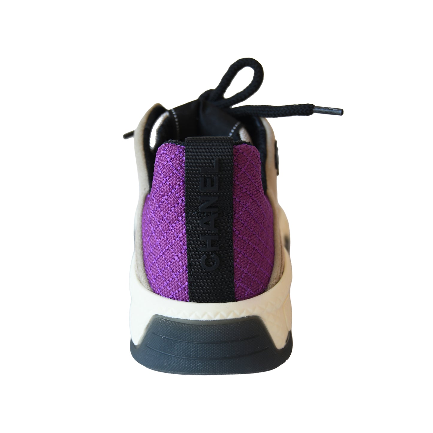 Chanel Interlocking CC Logo Low Top Sneakers Neutrals Purple