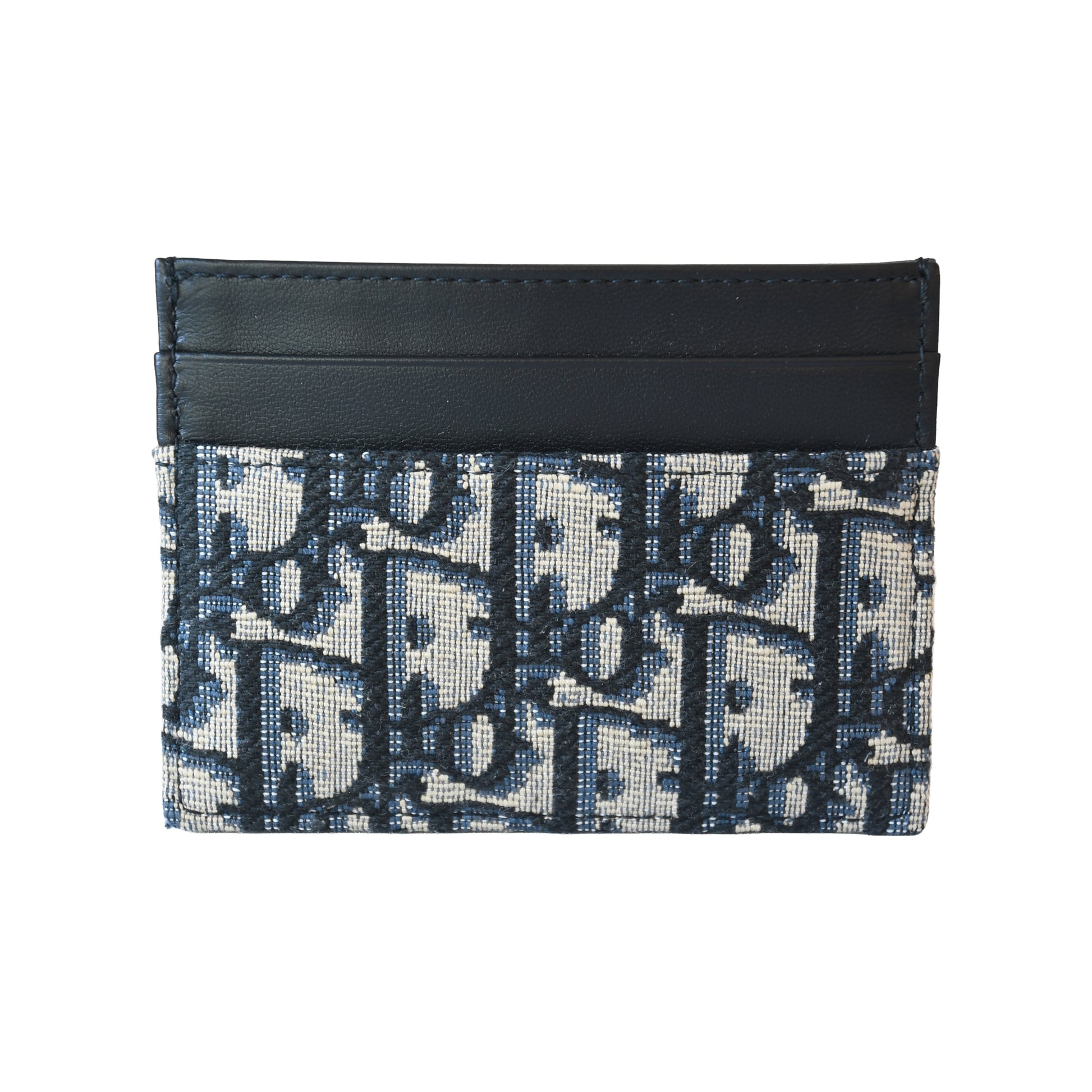 Dior Oblique Bow Freesia Card Holder Blue-NOBLEMARS