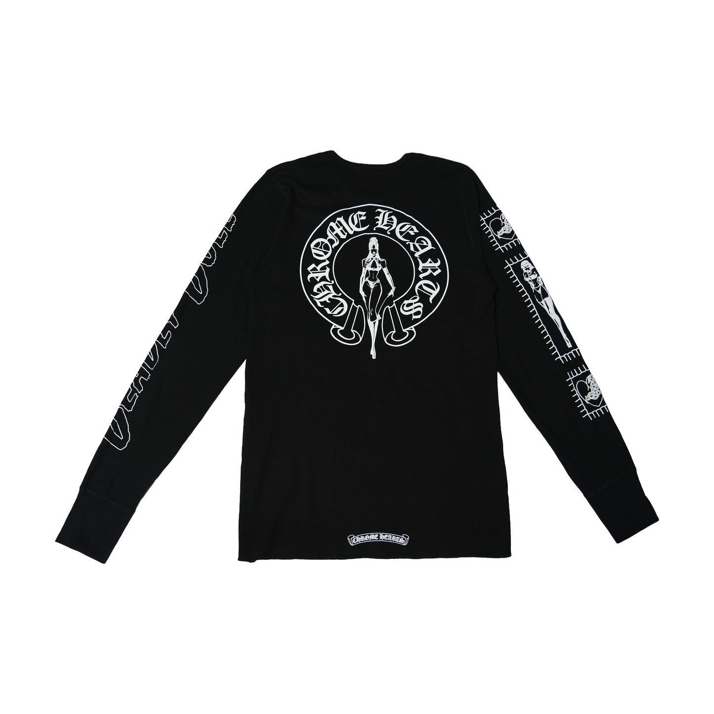 Chrome Hearts Deadly Doll Thermal L/S T-Shirts Black-NOBLEMARS