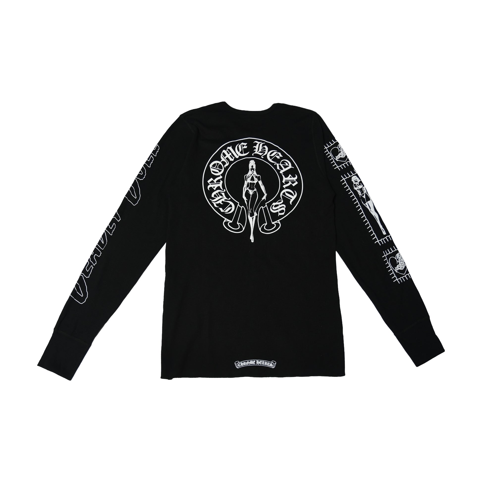 Chrome Hearts Deadly Doll Thermal L/S T-Shirts Black-NOBLEMARS