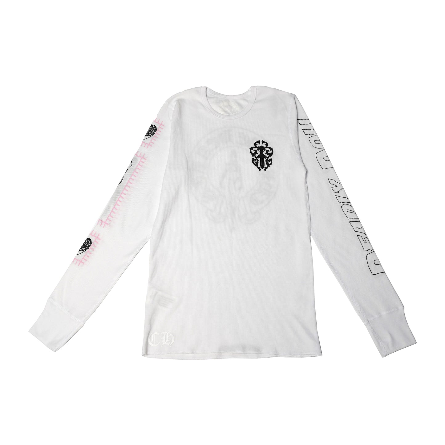 Chrome Hearts Deadly Doll Thermal L/S T-Shirts White-NOBLEMARS