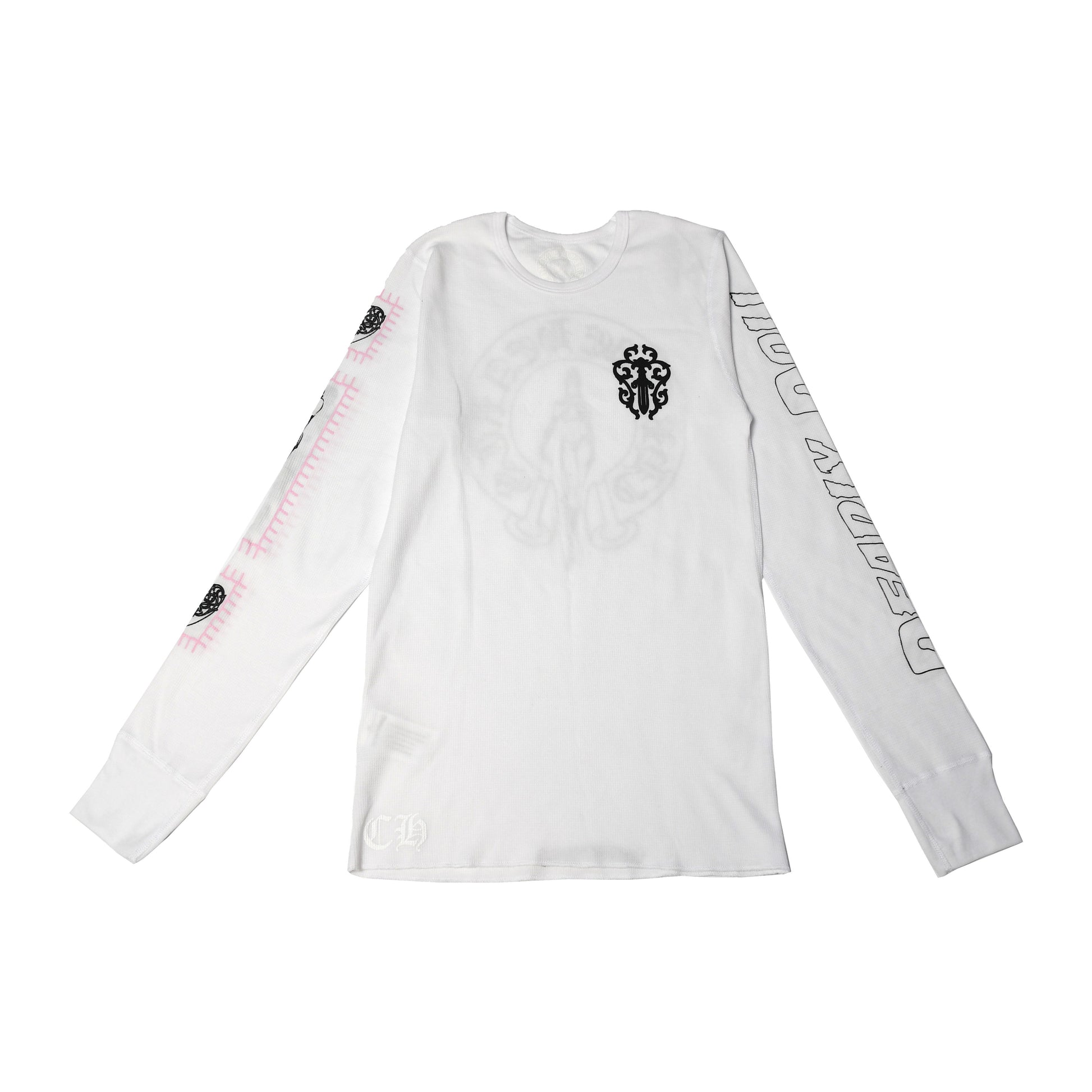 Chrome Hearts Deadly Doll Thermal L/S T-Shirts White-NOBLEMARS