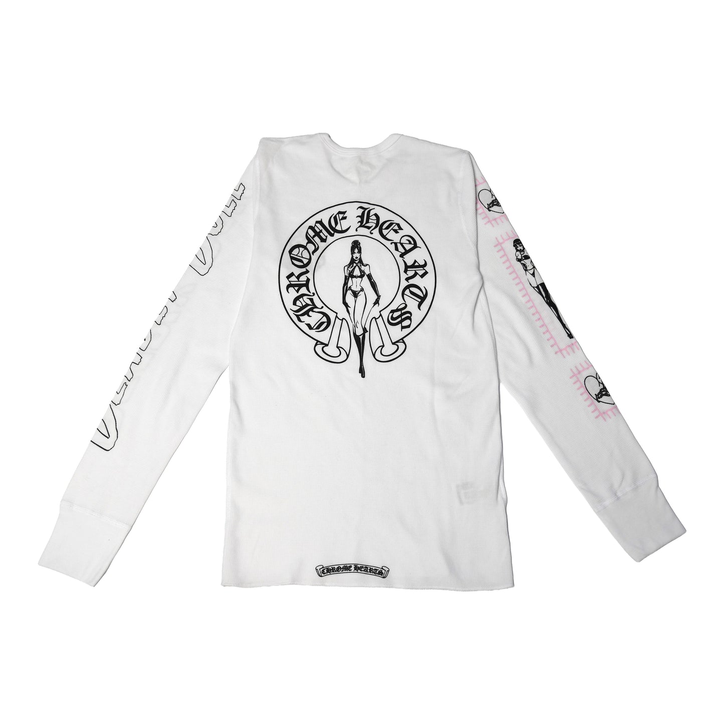 Chrome Hearts Deadly Doll Thermal L/S T-Shirts White-NOBLEMARS