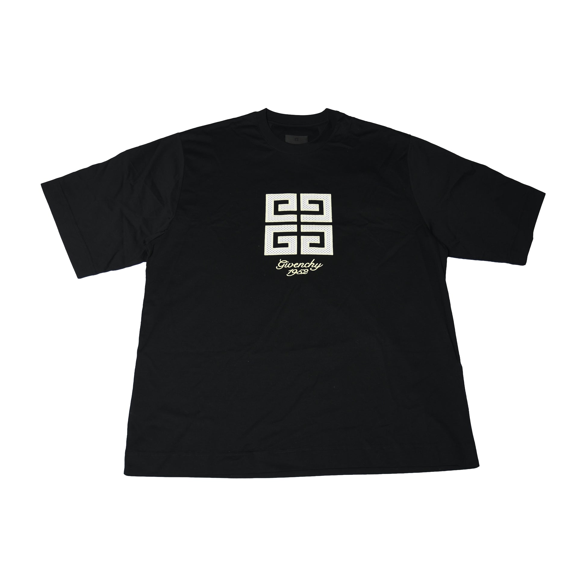 Givenchy Logo-Embroidered 4G-Motif T-shirts Black-NOBLEMARS