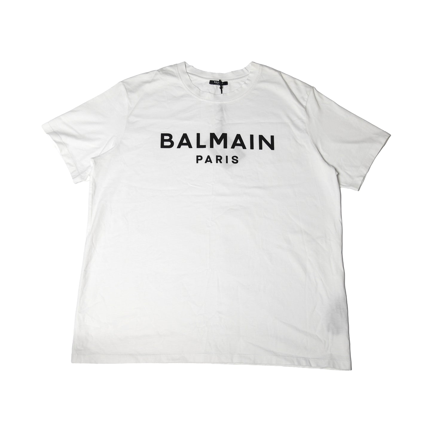 Balmain Logo-Print T-Shirt White-NOBLEMARS