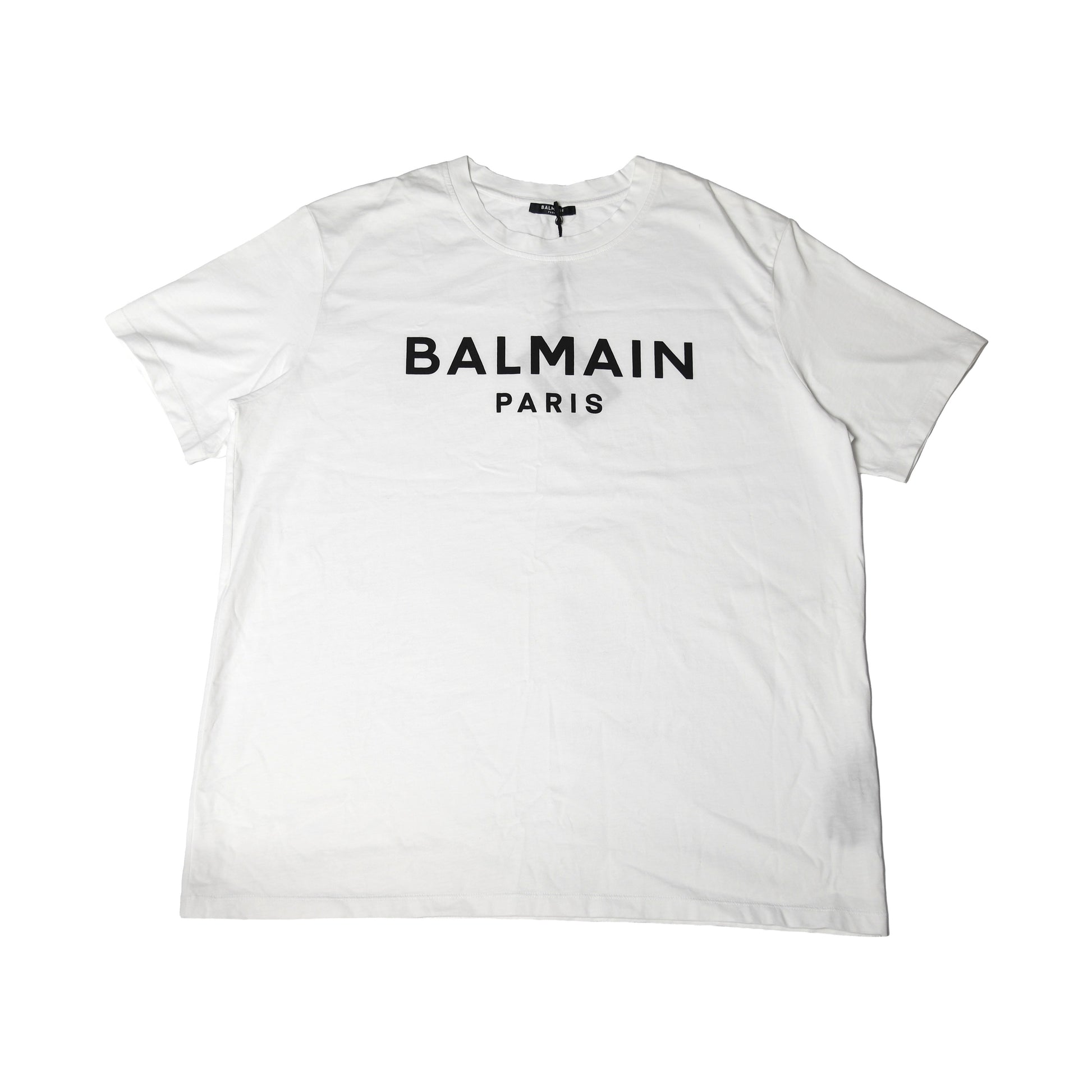 Balmain Logo-Print T-Shirt White-NOBLEMARS