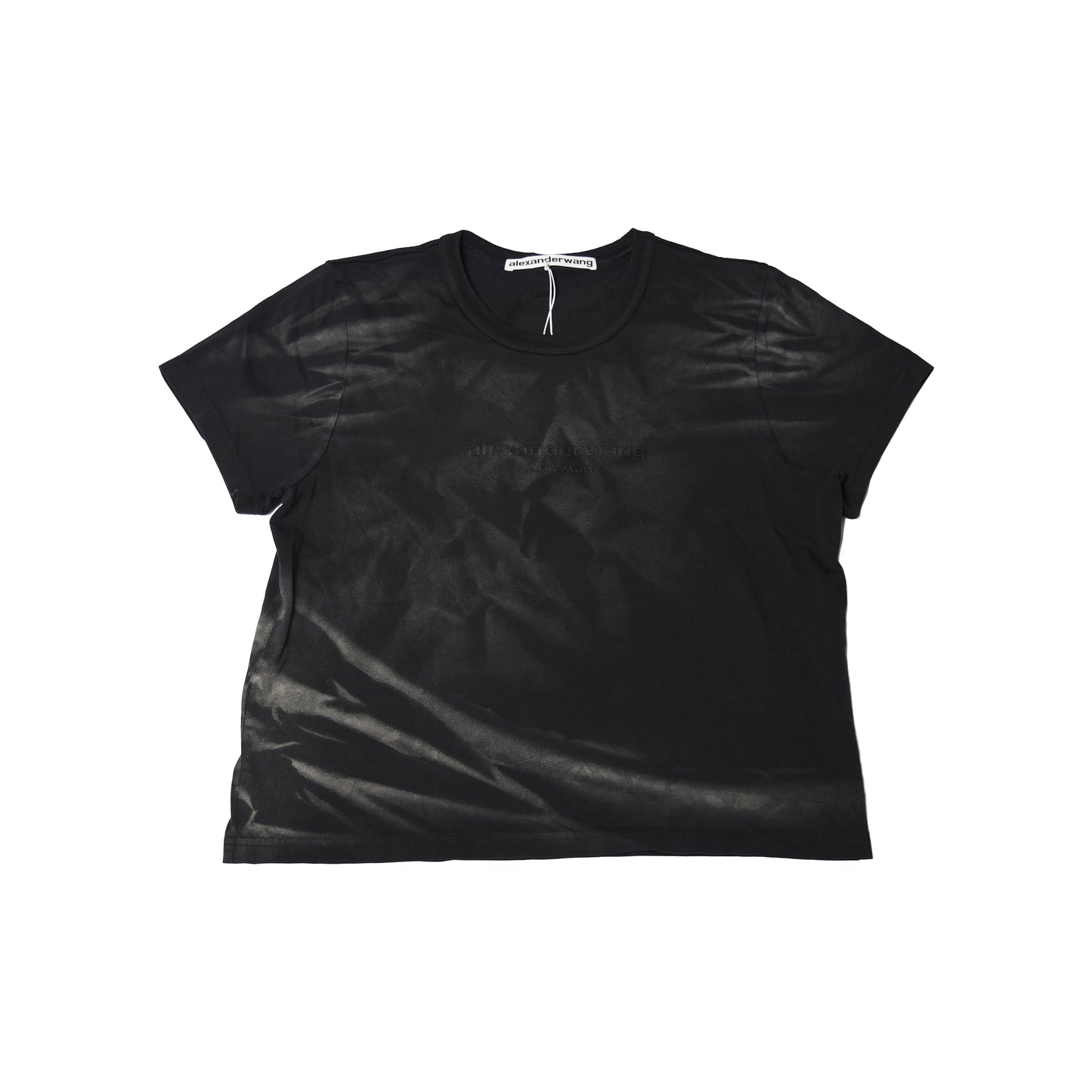Alexander Wang Logo-Embossed T-Shirts Black-NOBLEMARS