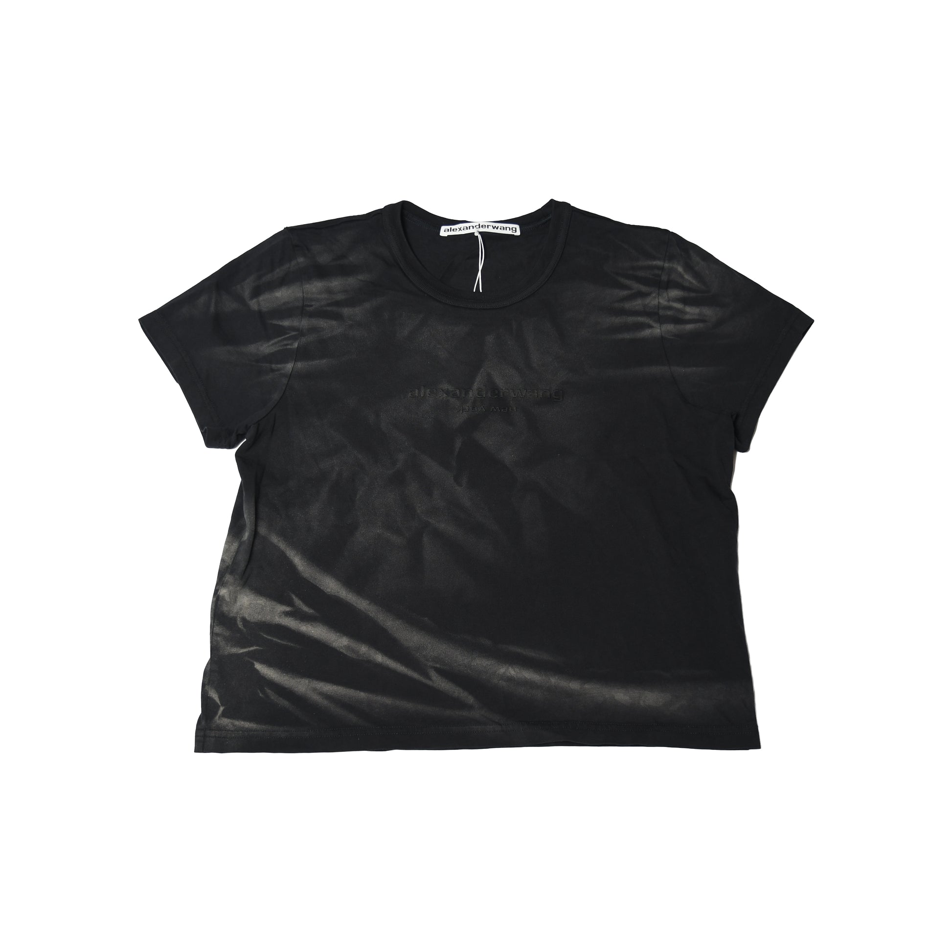 Alexander Wang Logo-Embossed T-Shirts Black-NOBLEMARS