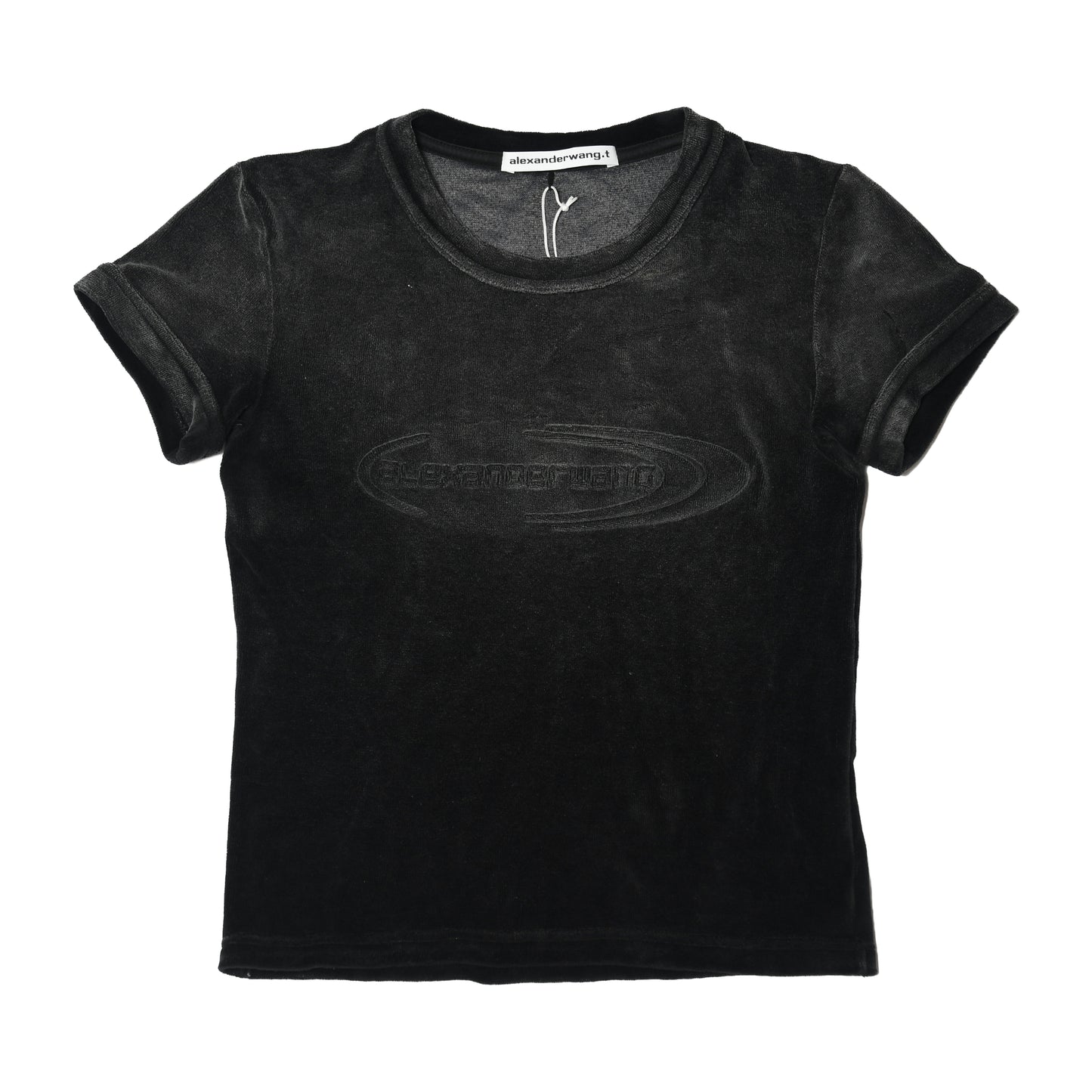 Alexander Wang Plush Velour Baby T-Shirts Washed Nickel-NOBLEMARS
