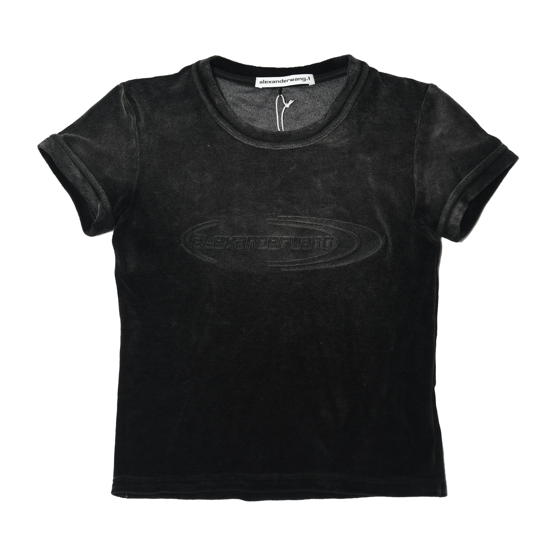 Alexander Wang Plush Velour Baby T-Shirts Washed Nickel-NOBLEMARS