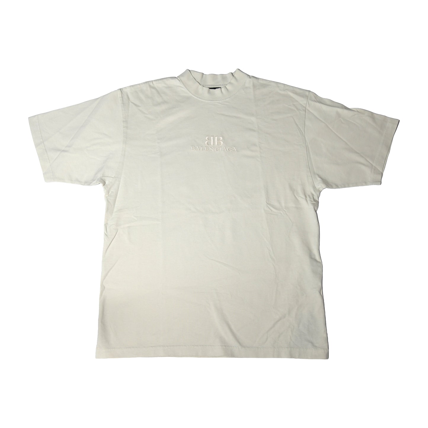 Balenciaga BB Loop Sports Icon Oversized T-Shirts Beige-NOBLEMARS