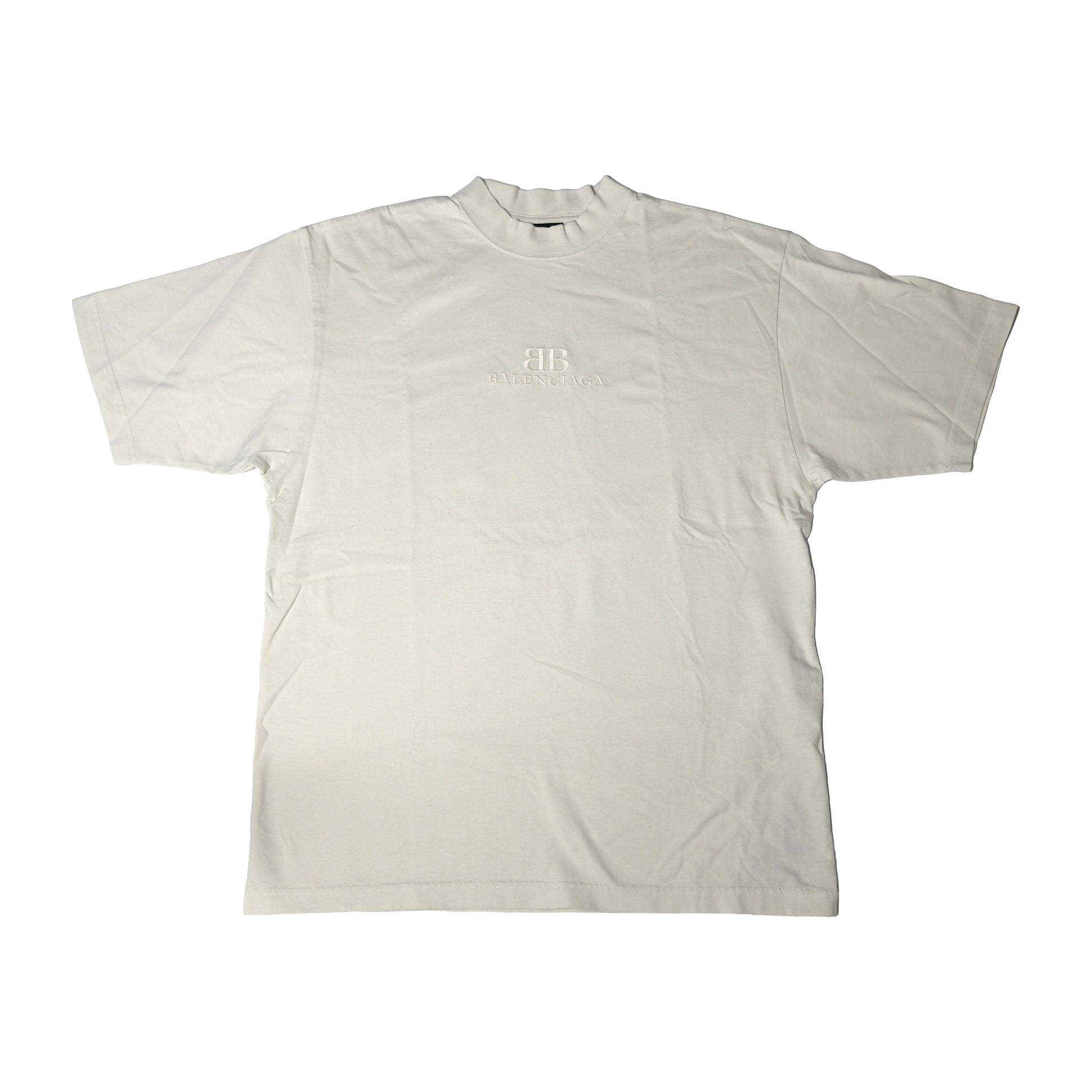 Balenciaga BB Loop Sports Icon Oversized T-Shirts Beige-NOBLEMARS