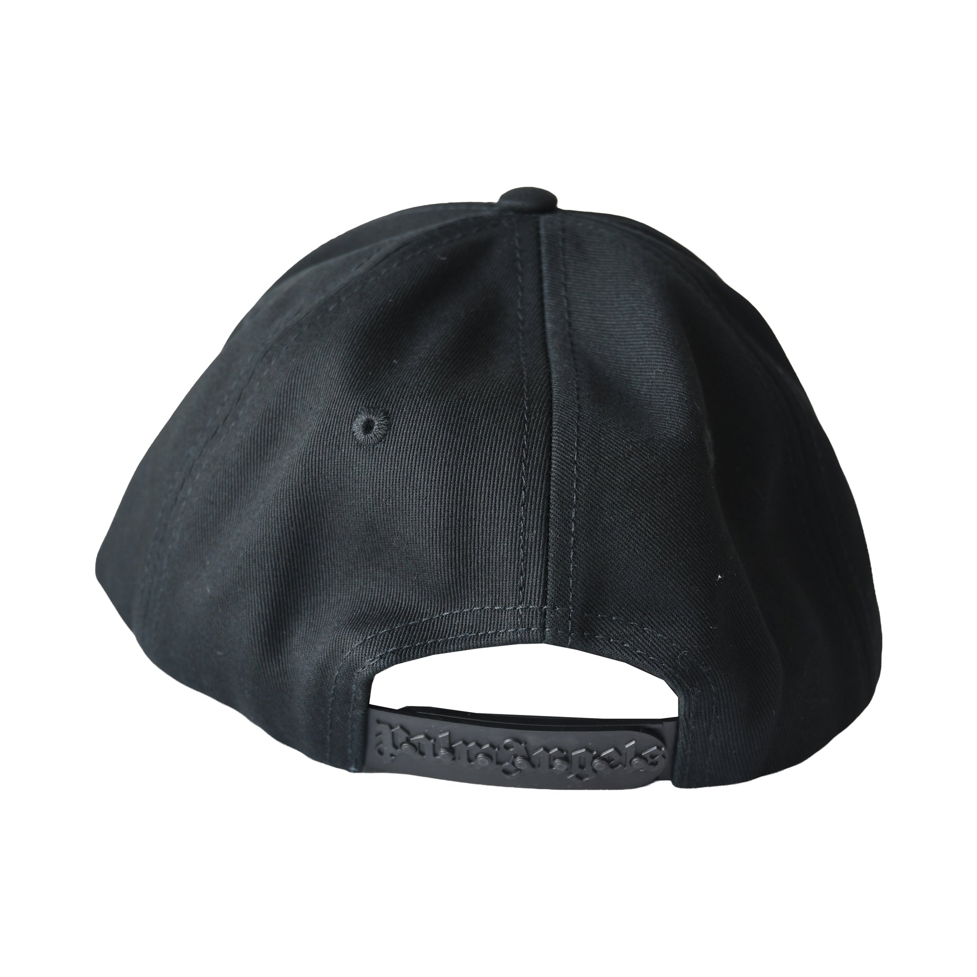 Palm Angels Classic Embroidered Gothic Typeface Logo Baseball Cap Black-NOBLEMARS