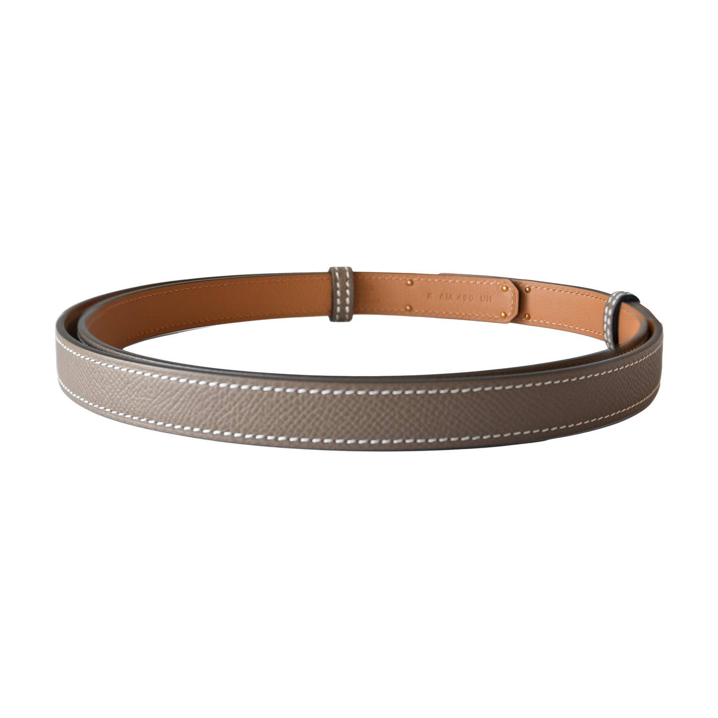 Hermes Kelly 18 Belt Epsom Calfskin Adjustable Belt Rose Gold Hardware Etoupe-NOBLEMARS