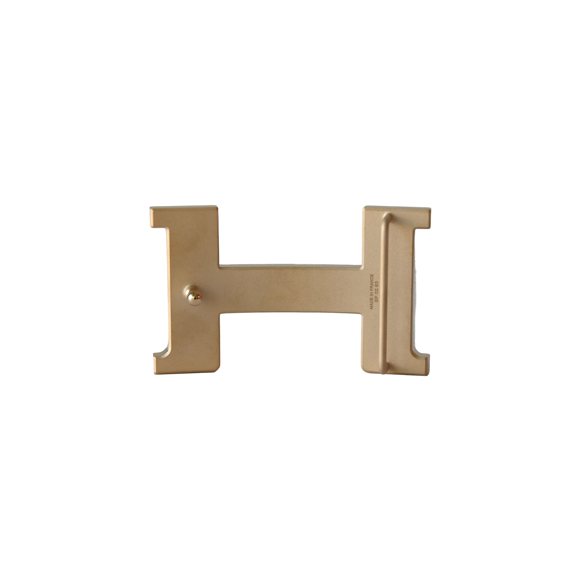 Hermes 38mm Gold H-Shaped buckle Reversible Leather Belt Gold Hardware Black-NOBLEMARS