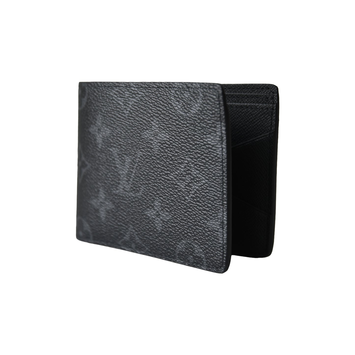 Louis Vuitton Monogram Eclipse Multiple Bifolder Wallet Grey Black