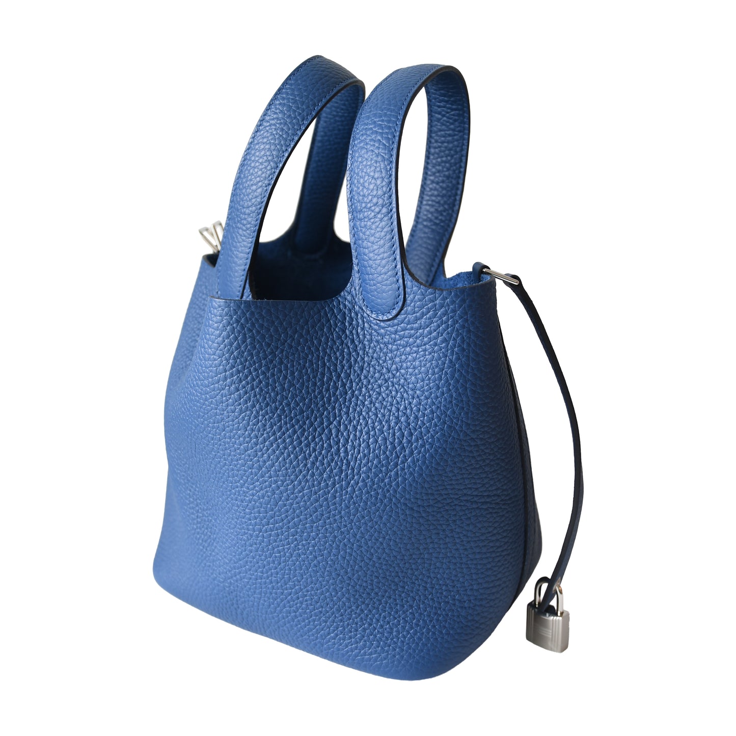 Hermes Picotin Lock 18 Clemence Palladium Hardware Blue