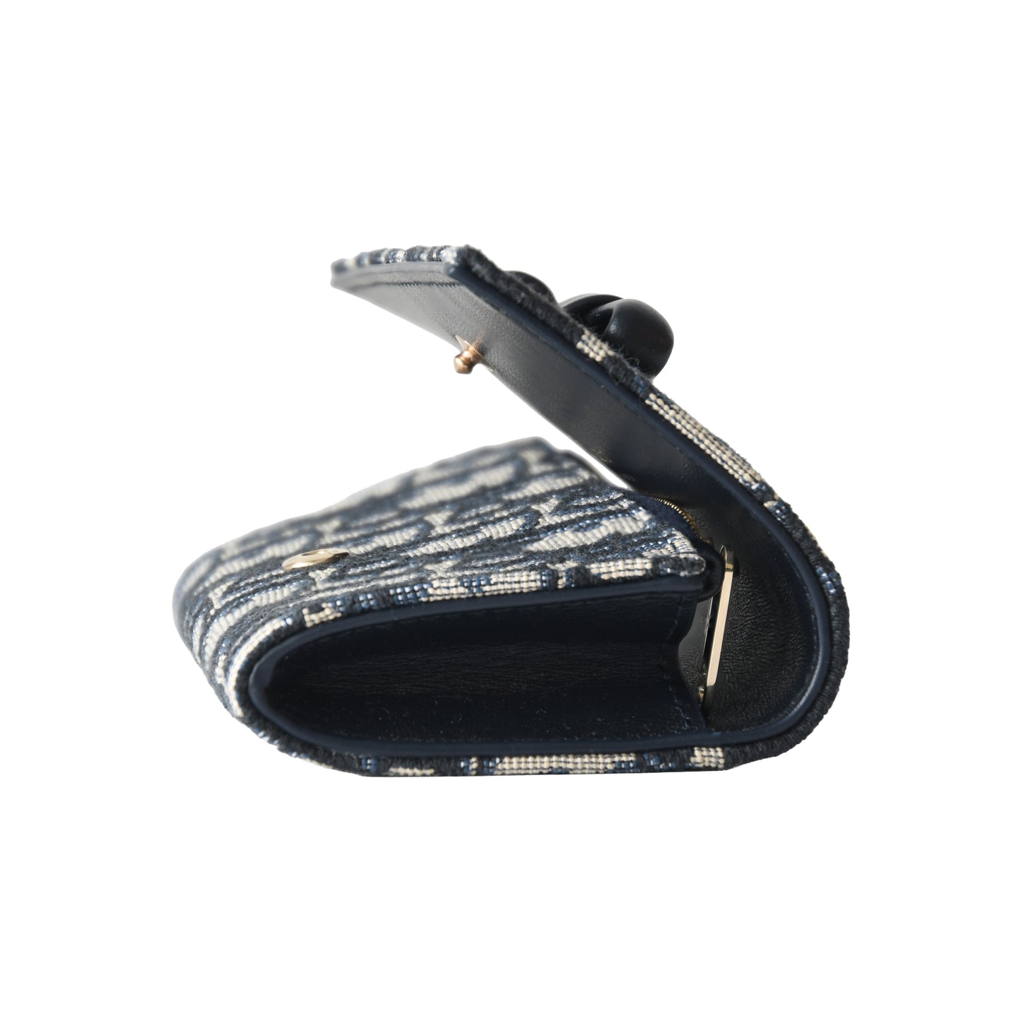 Dior Oblique Bow Glycine Oblique Jacquard With Bow Wallet Blue-NOBLEMARS