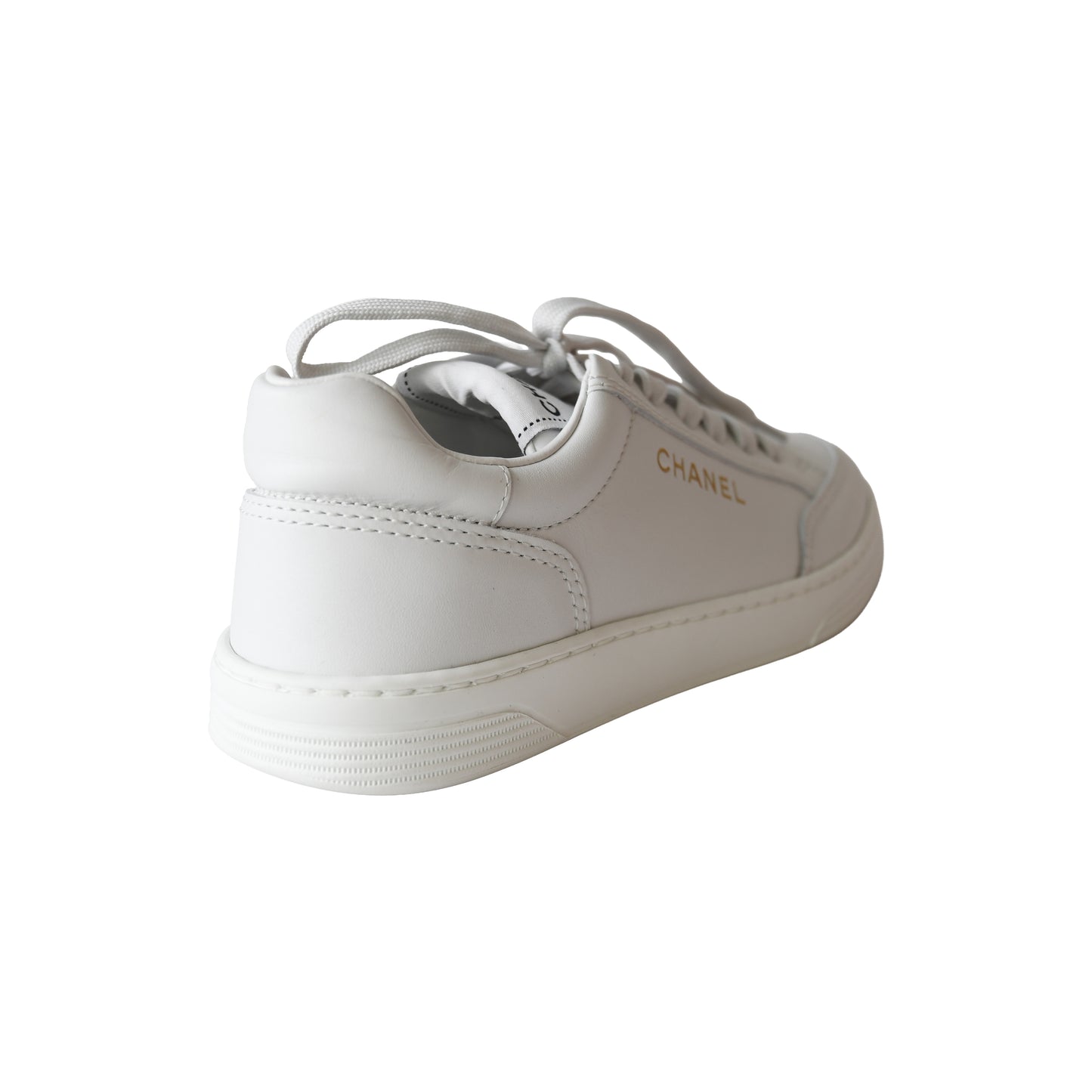 Chanel Low-Top Trainer Sneakers White-NOBLEMARS