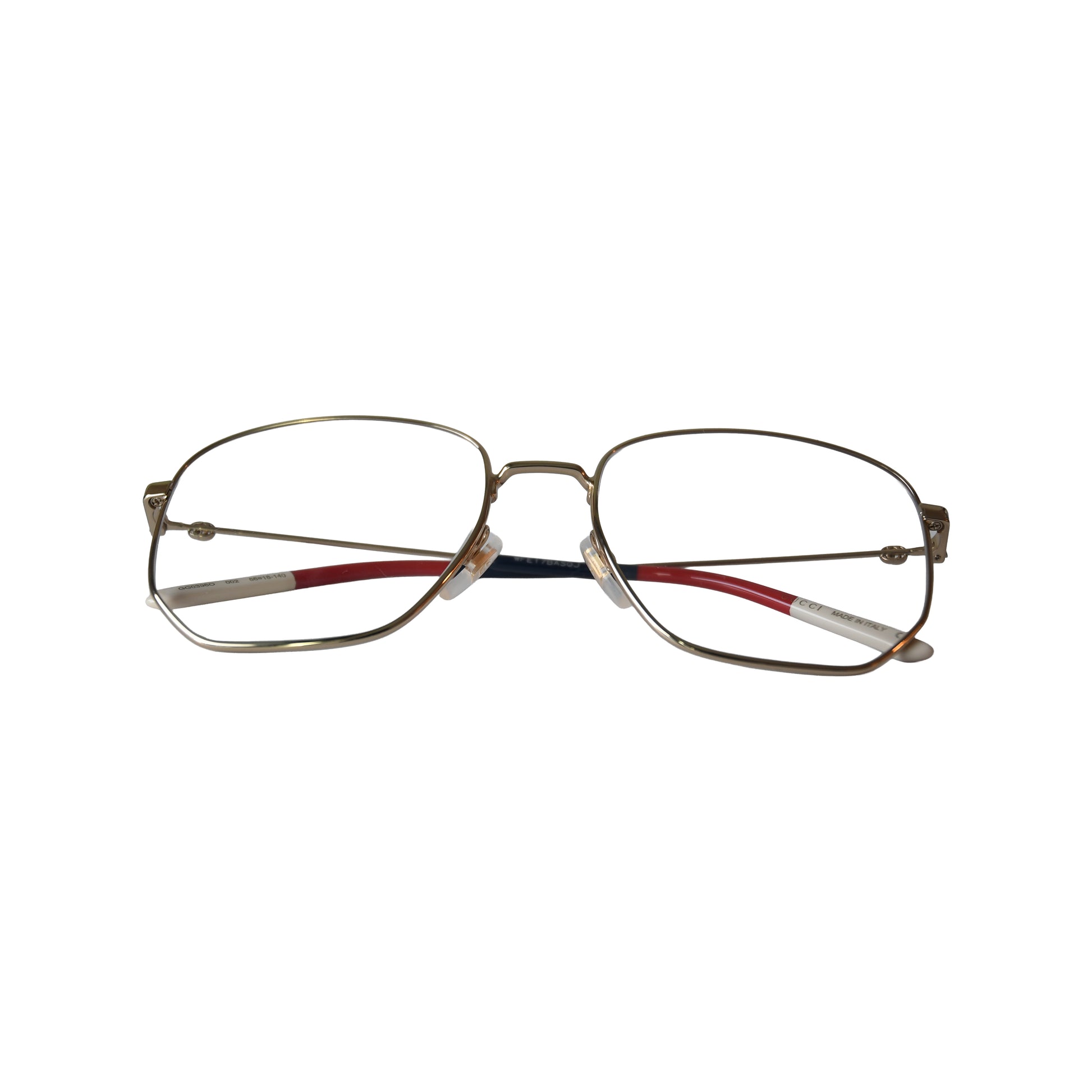Gucci Square Eyeglasses Gold-NOBLEMARS