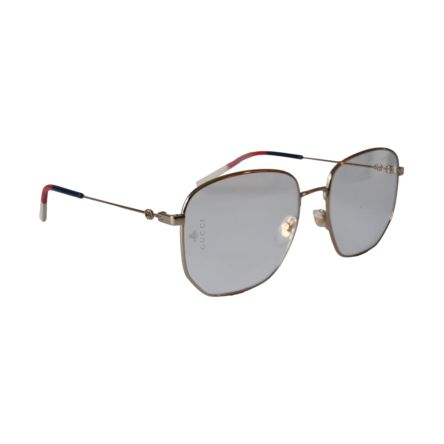 Gucci Square Eyeglasses Gold-NOBLEMARS