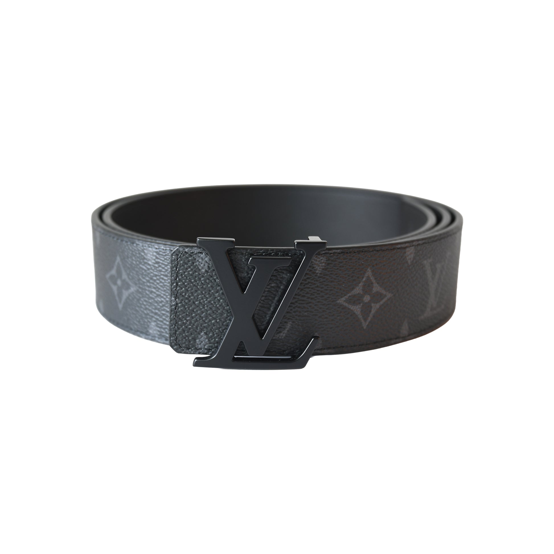 Louis Vuitton Monogram Eclipse Canvas Belt Matte Black-NOBLEMARS