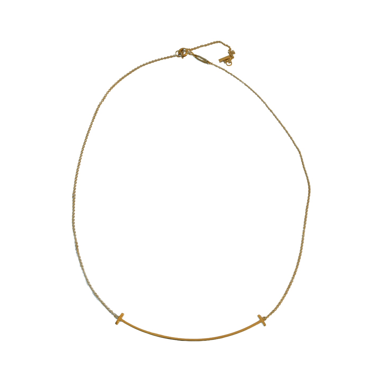 Tiffany 18k T Smile Large Pendant Necklace Gold-NOBLEMARS