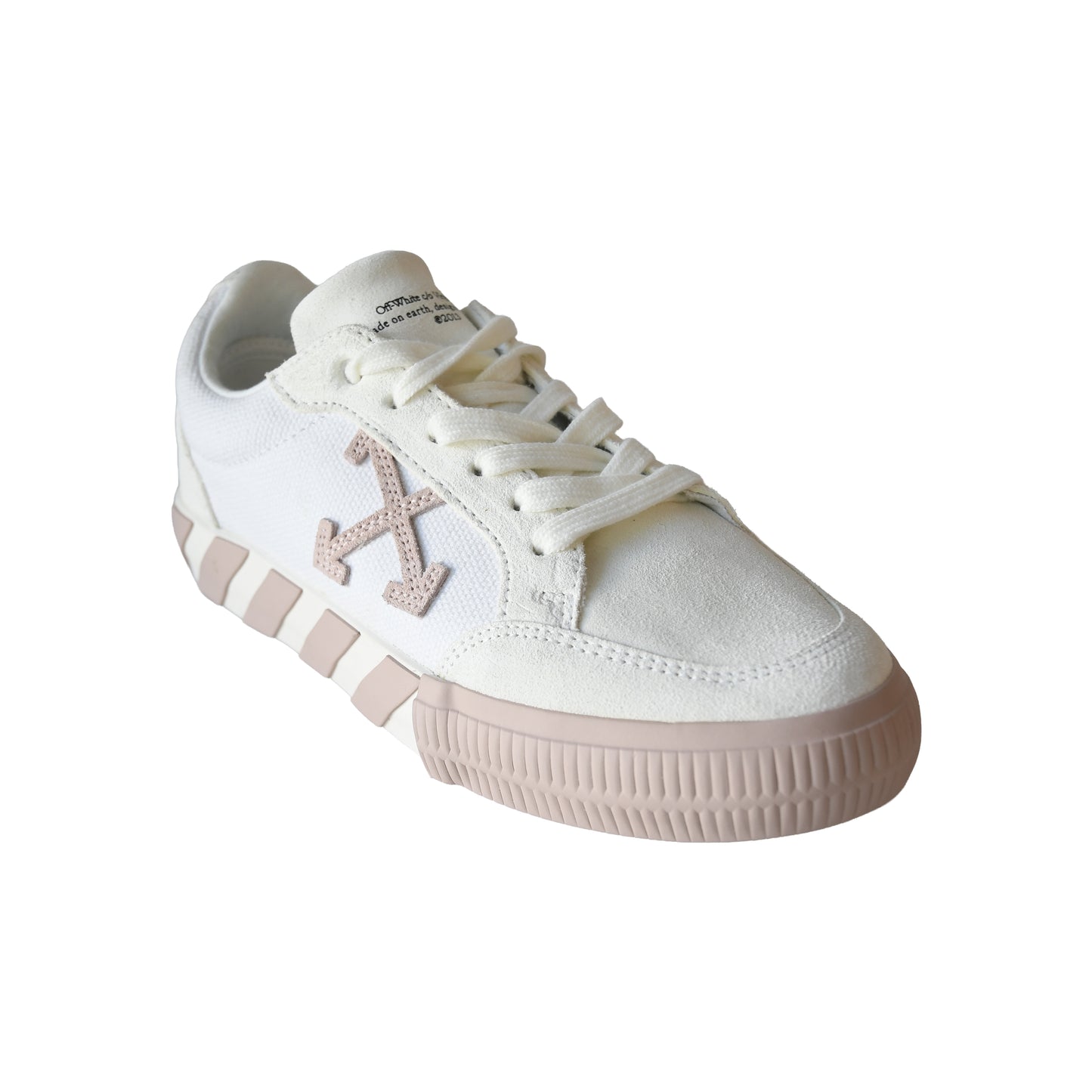 Off-White Low Vulcanized Canvas Sneakers White Pink