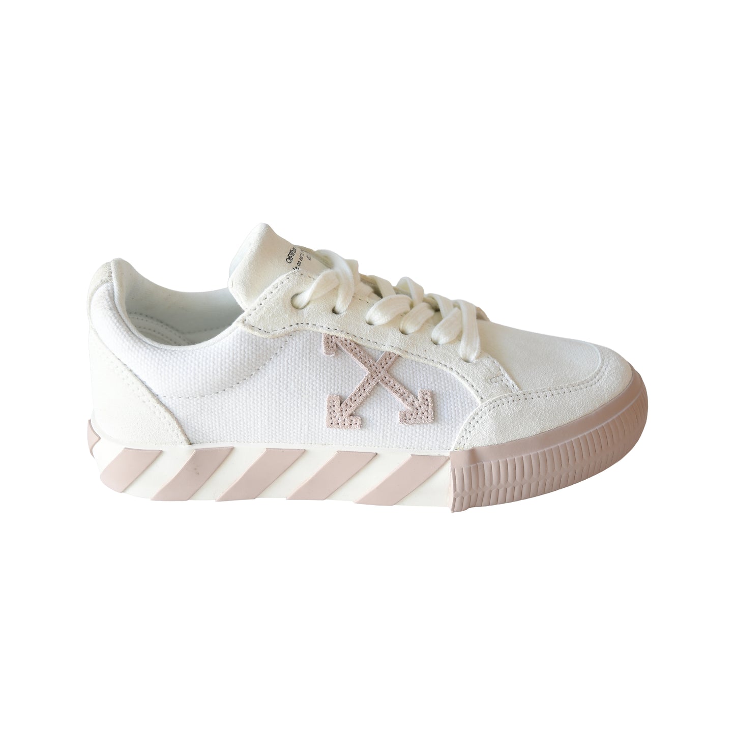 Off-White Low Vulcanized Canvas Sneakers White Pink