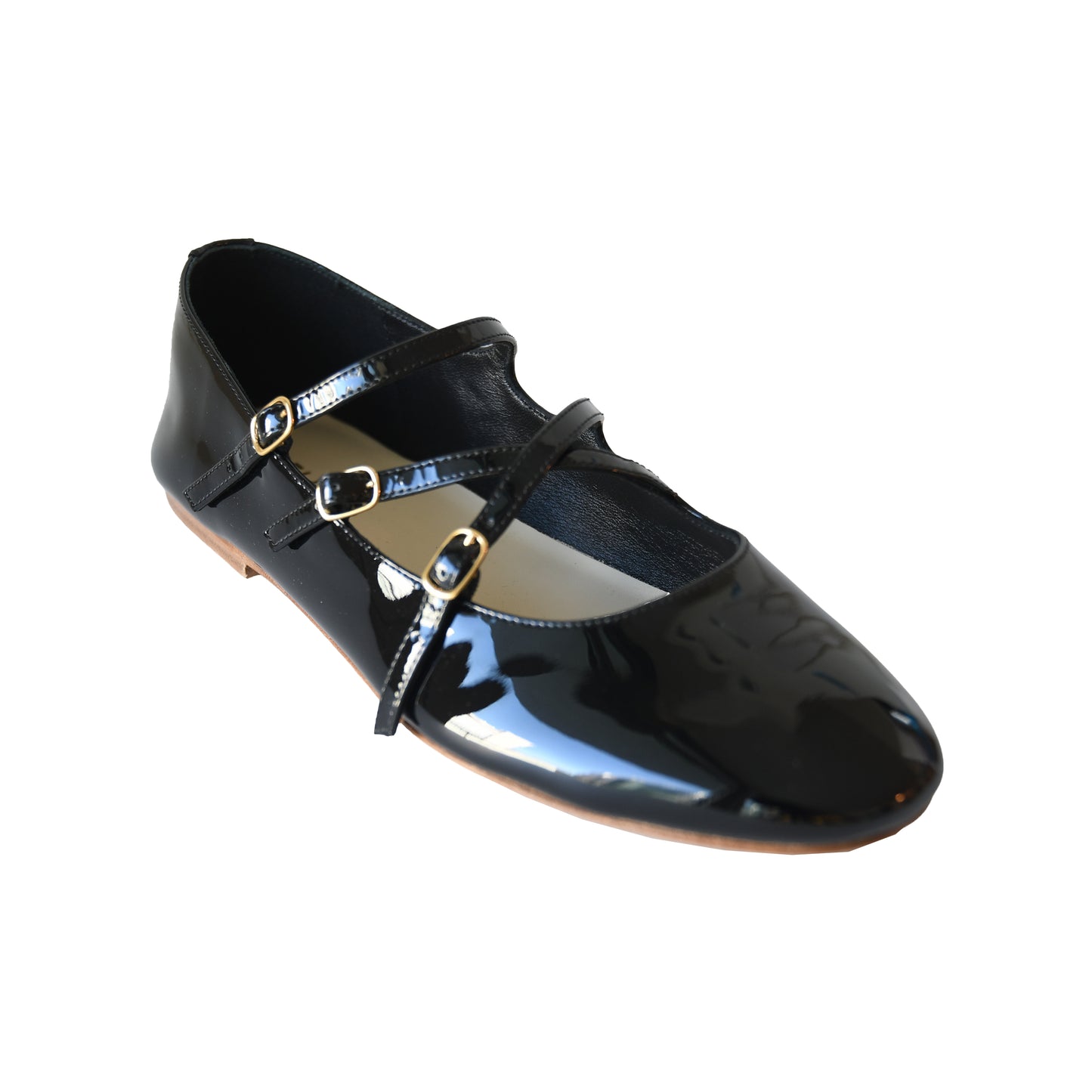 Celine Criss-Cross Babies Ballerina Flats Black-NOBLEMARS