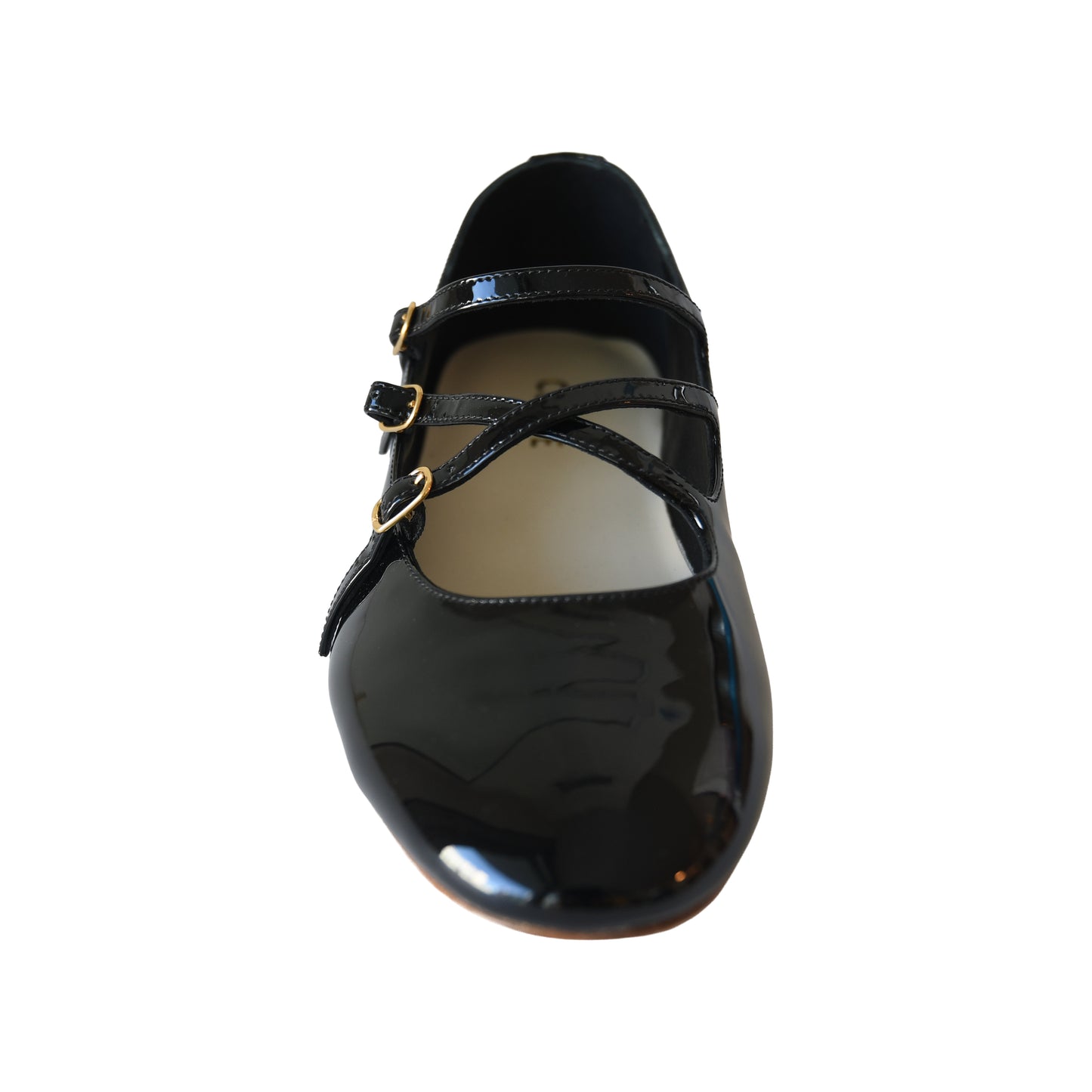 Celine Criss-Cross Babies Ballerina Flats Black-NOBLEMARS
