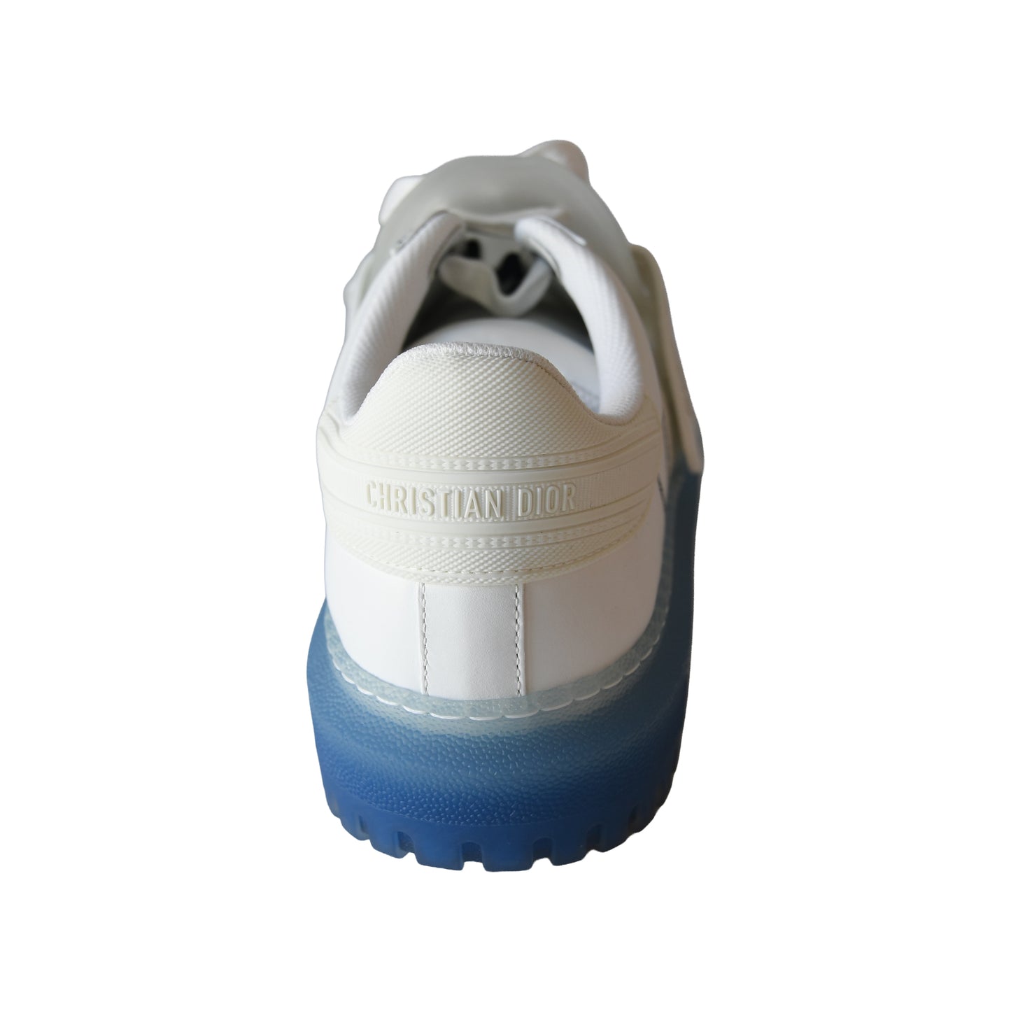 Dior Dior-ID Transparent Deep Blue Rubber Sole Sneakers White-NOBLEMARS